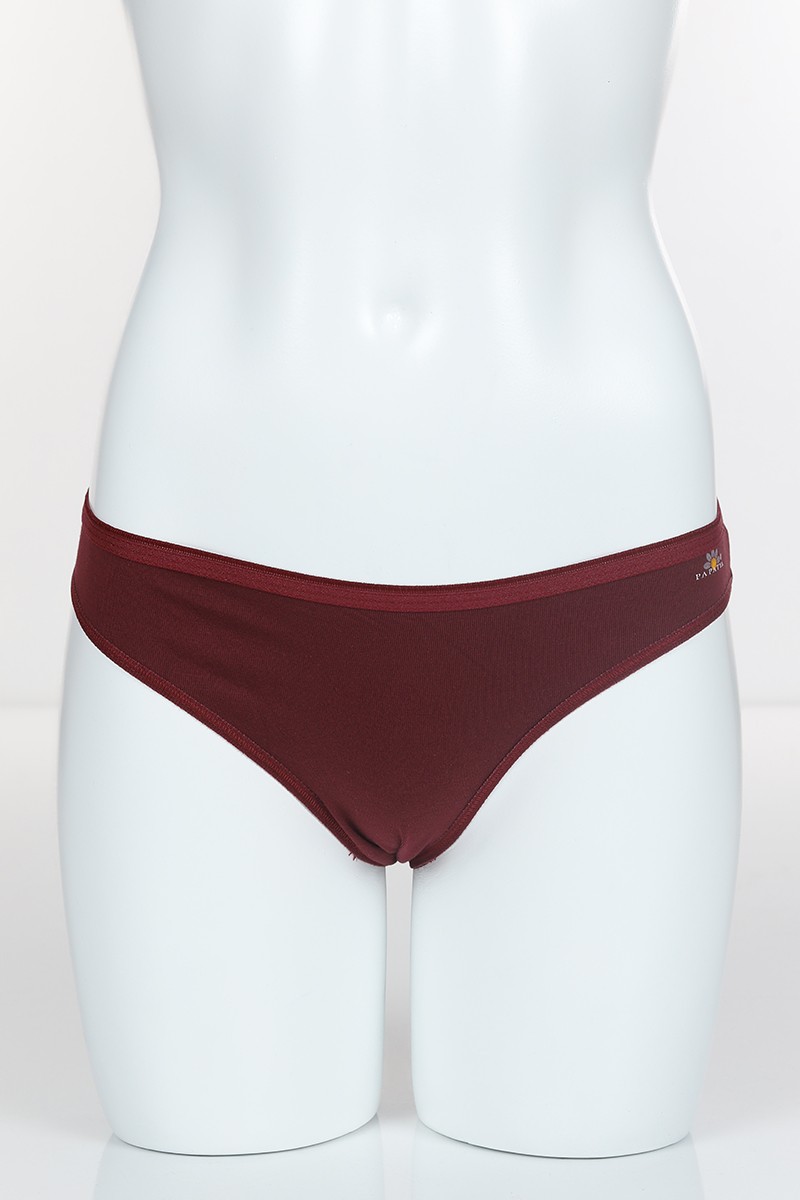 Bordo 4395 Bikini Arka Yan Bant Logo Baskılı Külot 102299