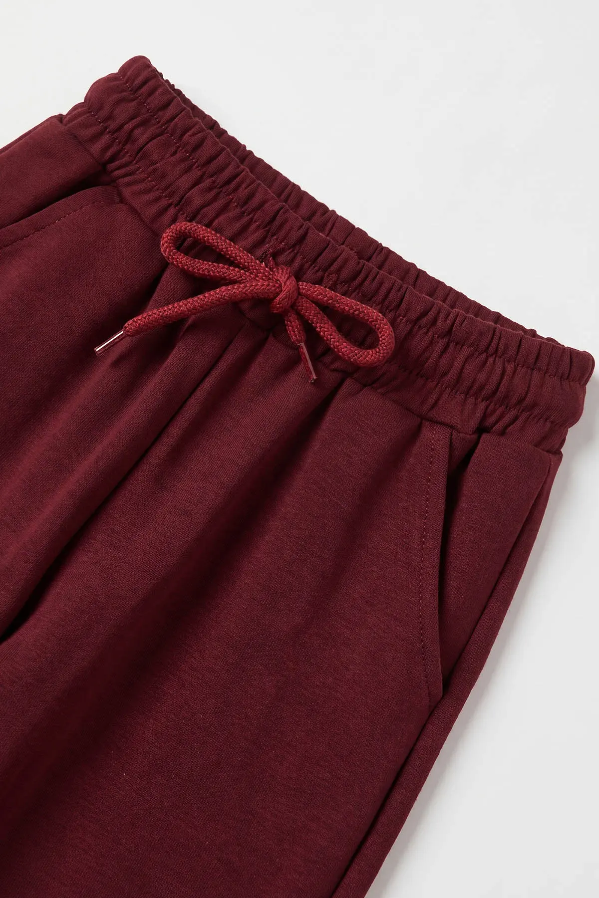 Bordo (5-10 Yaş) Yıldızlı İnci Nakışlı Oysho Kız Çocuk Mevsimlik Takım 481805