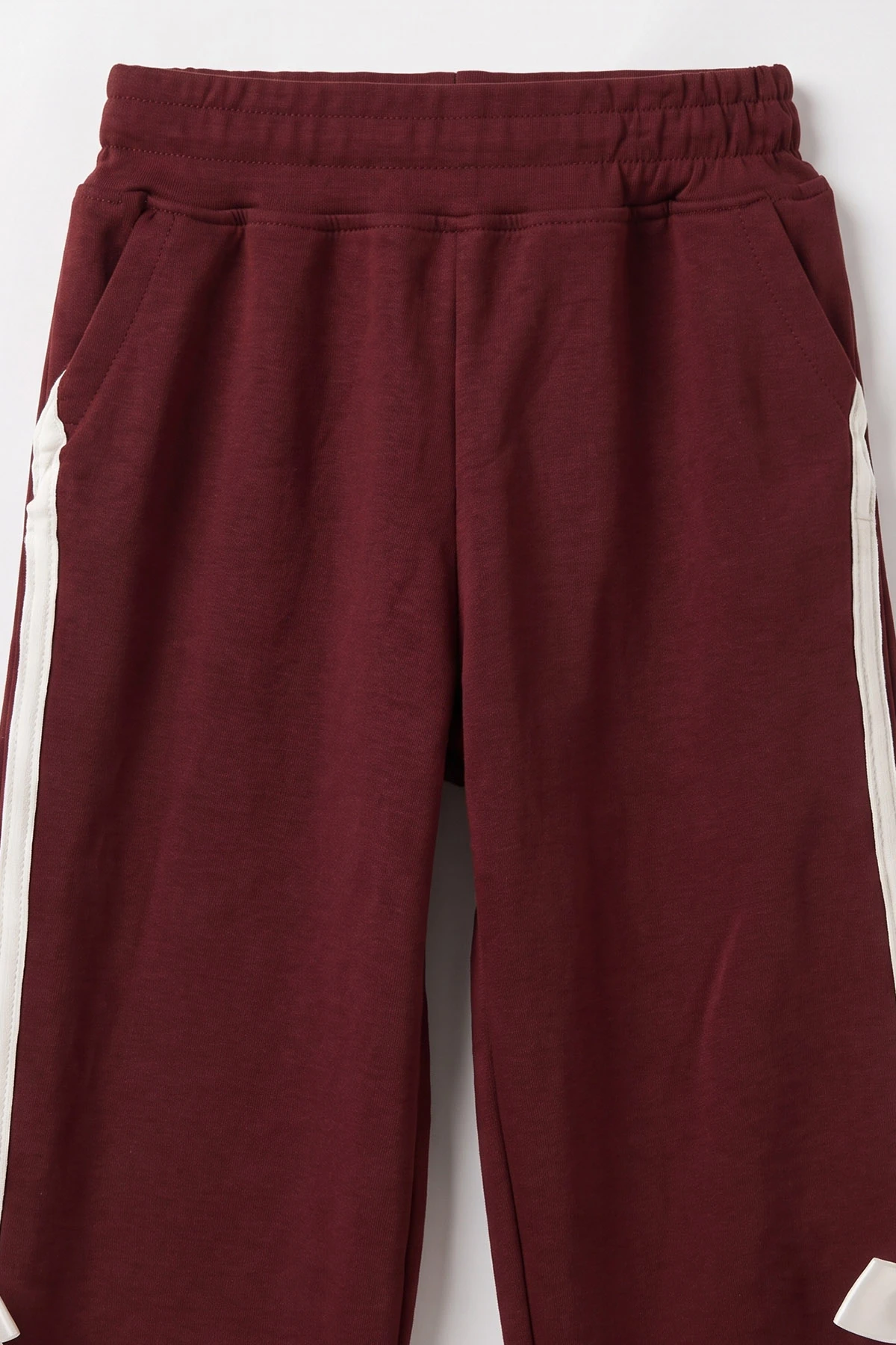 Bordo (5-12 Yaş) Koldan Fiyonklu Şerit Çizgili Kız Çocuk Mevsimlik Takım 482039
