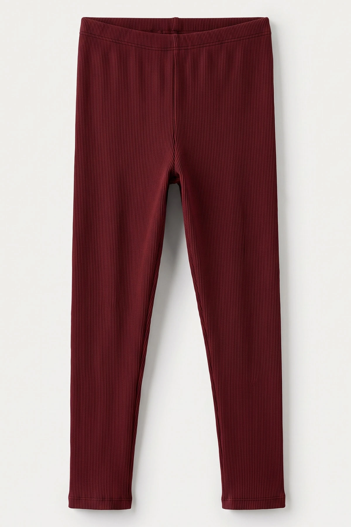 Bordo (5-12 Yaş)Kaşkorse Fitilli Kız Çocuk Tayt 493356