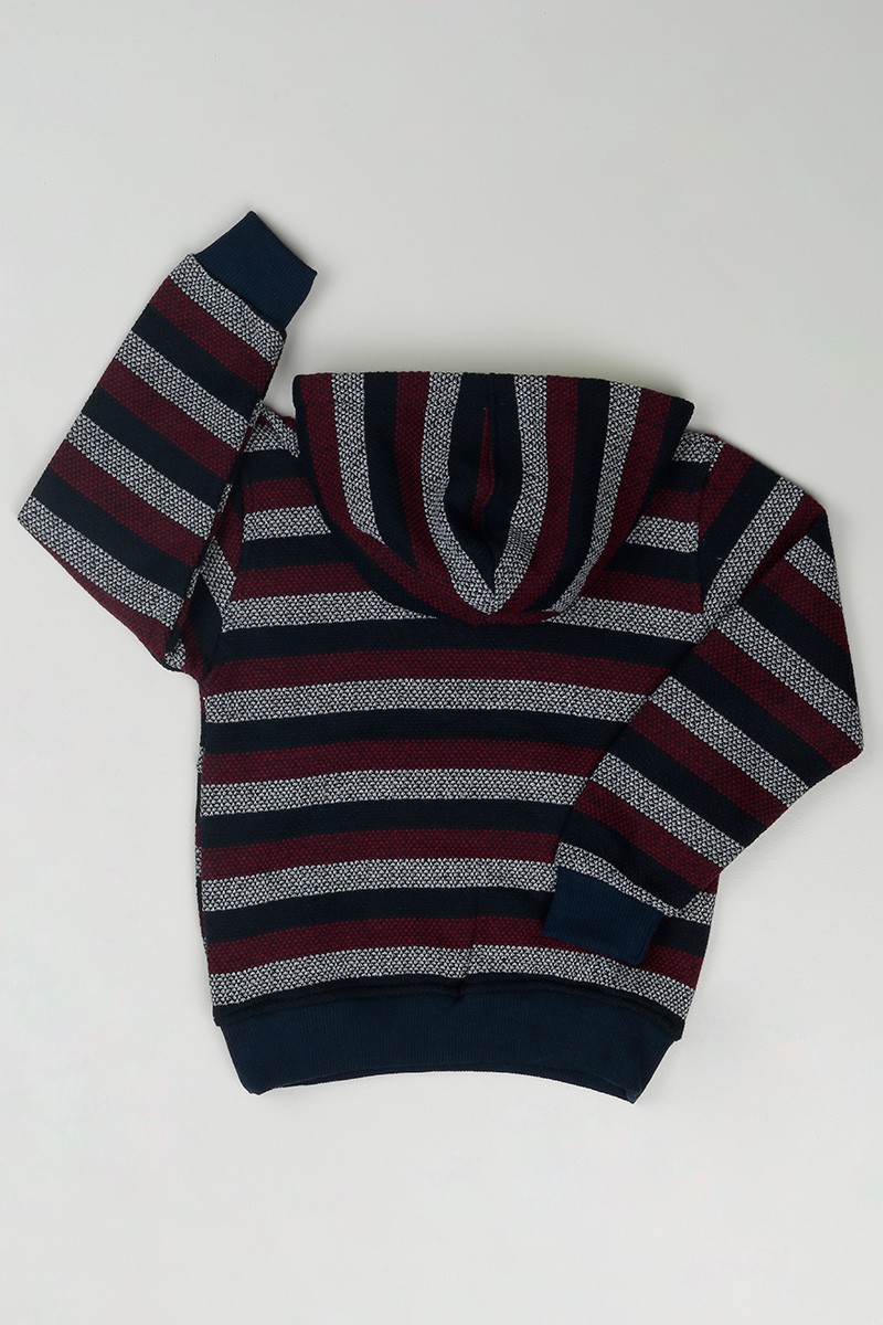Bordo (5-8 Yaş) Armalı Baskılı Erkek Çocuk Sweatshirt 84511