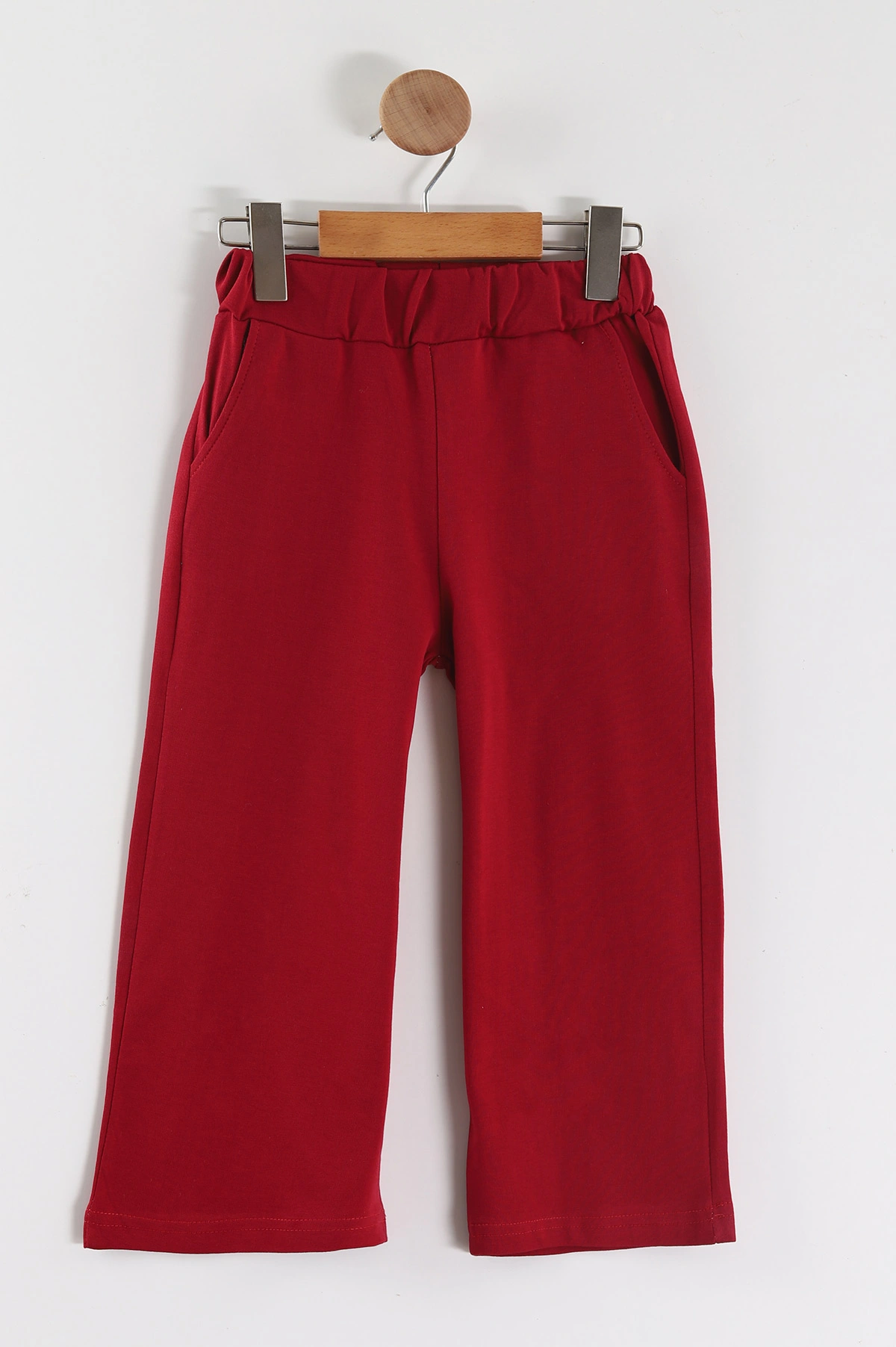 Bordo (5-8 Yaş)Bol Paça Kız Çocuk Eşofman Altı 463987