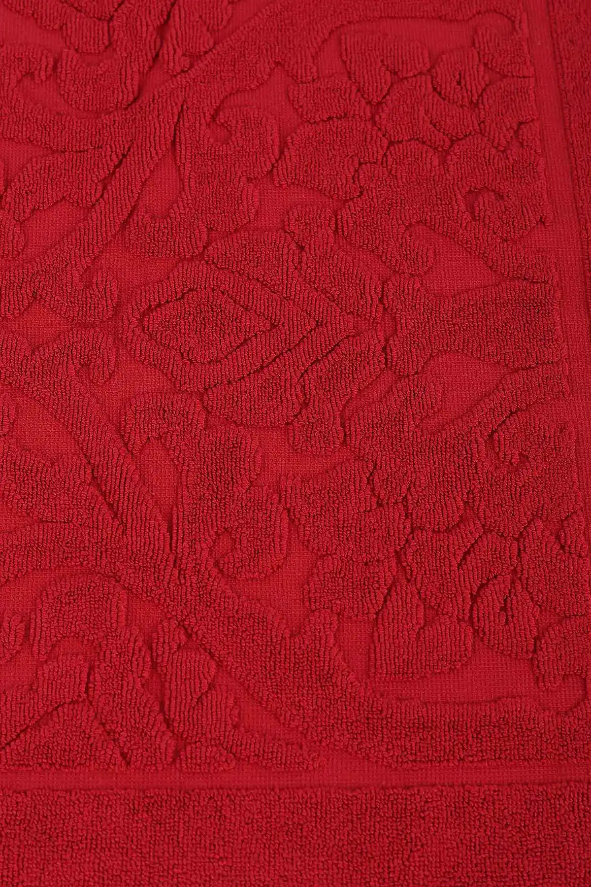 Bordo 50x70 Cm Şal Desenli Ayak Havlusu 448900