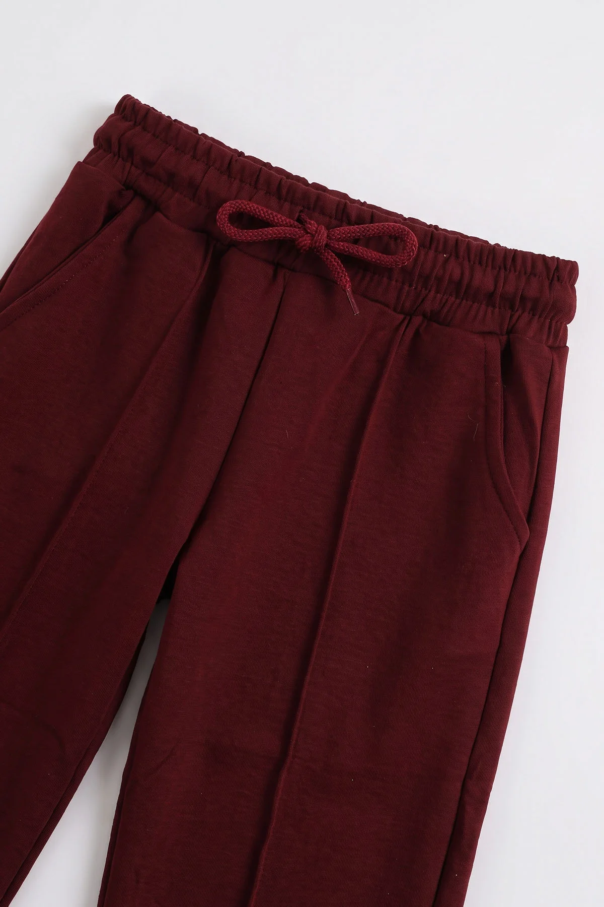 Bordo (6-10 Yaş)Oysho Kumaş Çiçek Aplikeli  Çimalı Kız Çocuk Takım 479224