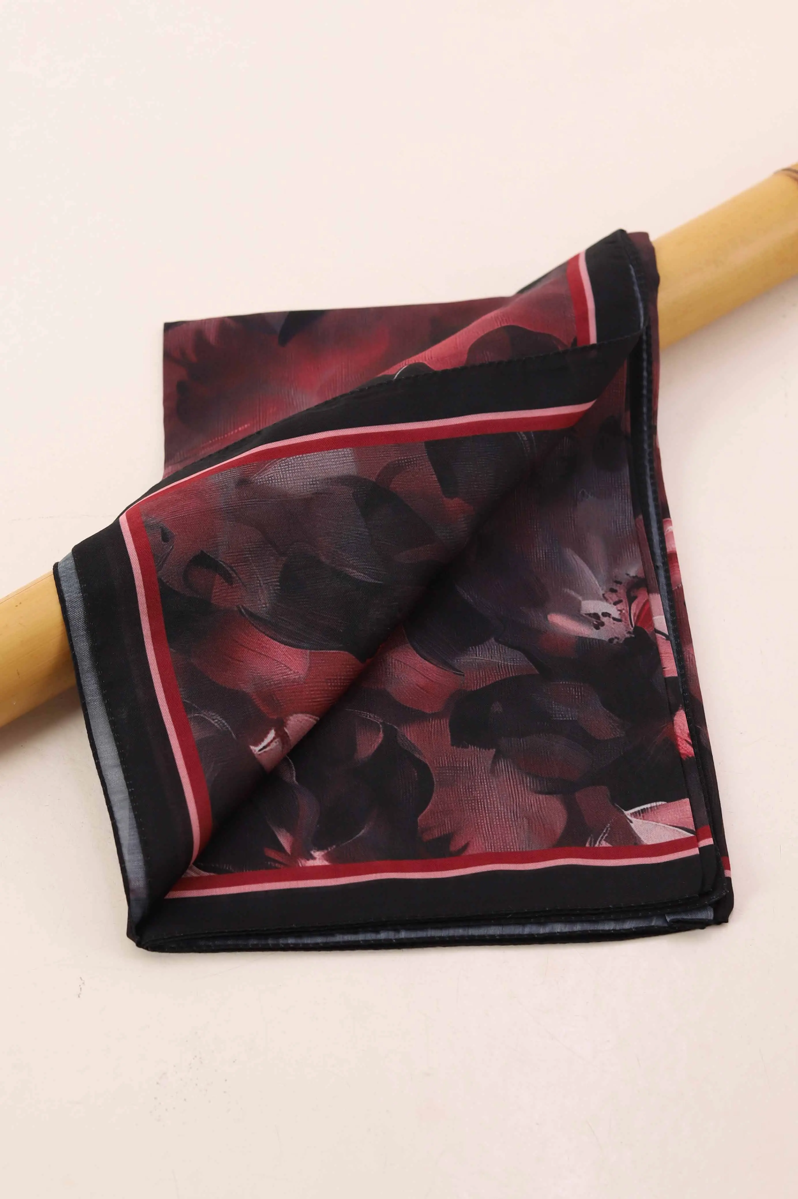 Bordo 75x180 Cm Our Fashion Dijital Baskılı Desenli Soft Şal 396817