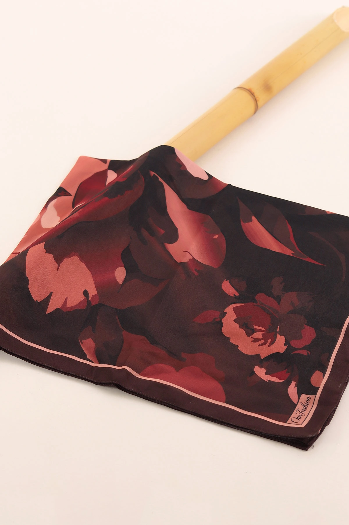 Bordo 75x180 Cm Our Fashion Dijital Baskılı Desenli Soft Şal 408608
