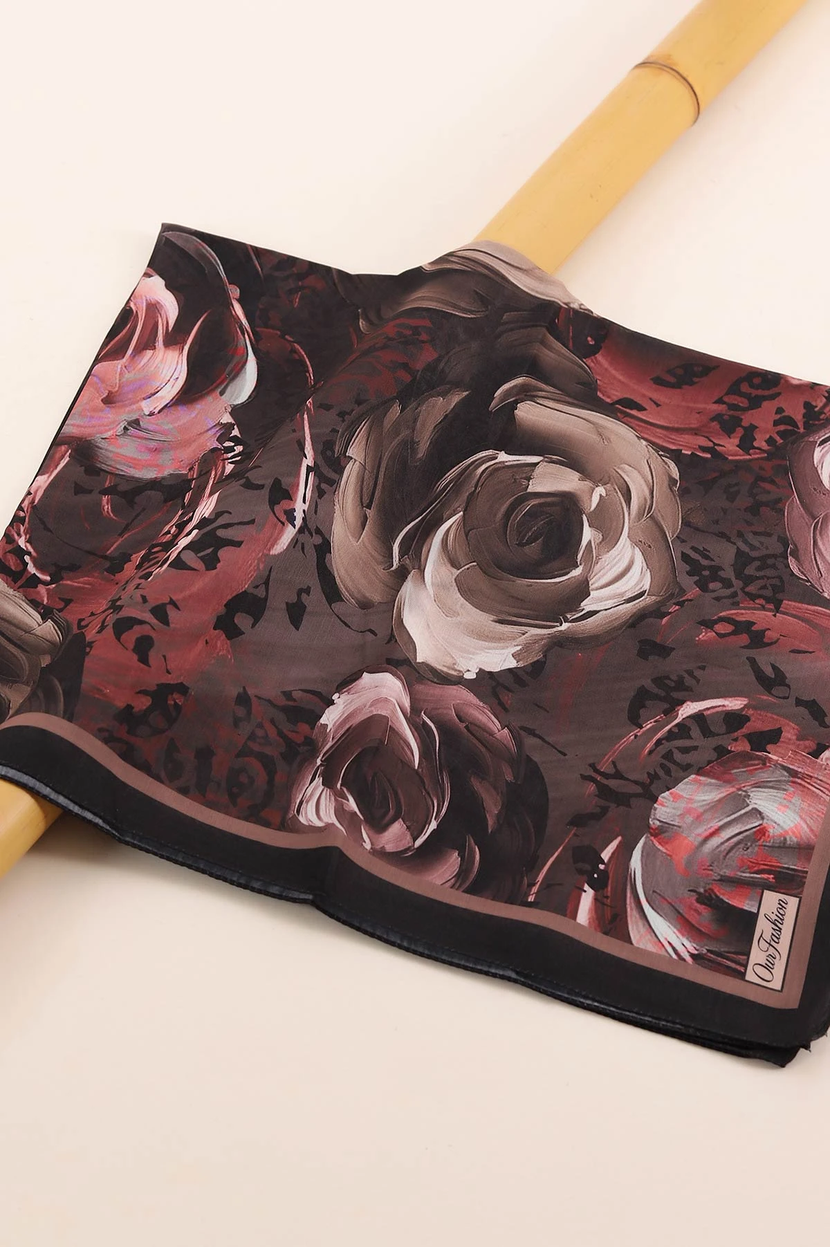 Bordo 75x180 Cm Our Fashion Dijital Baskılı Desenli Soft Şal 408623
