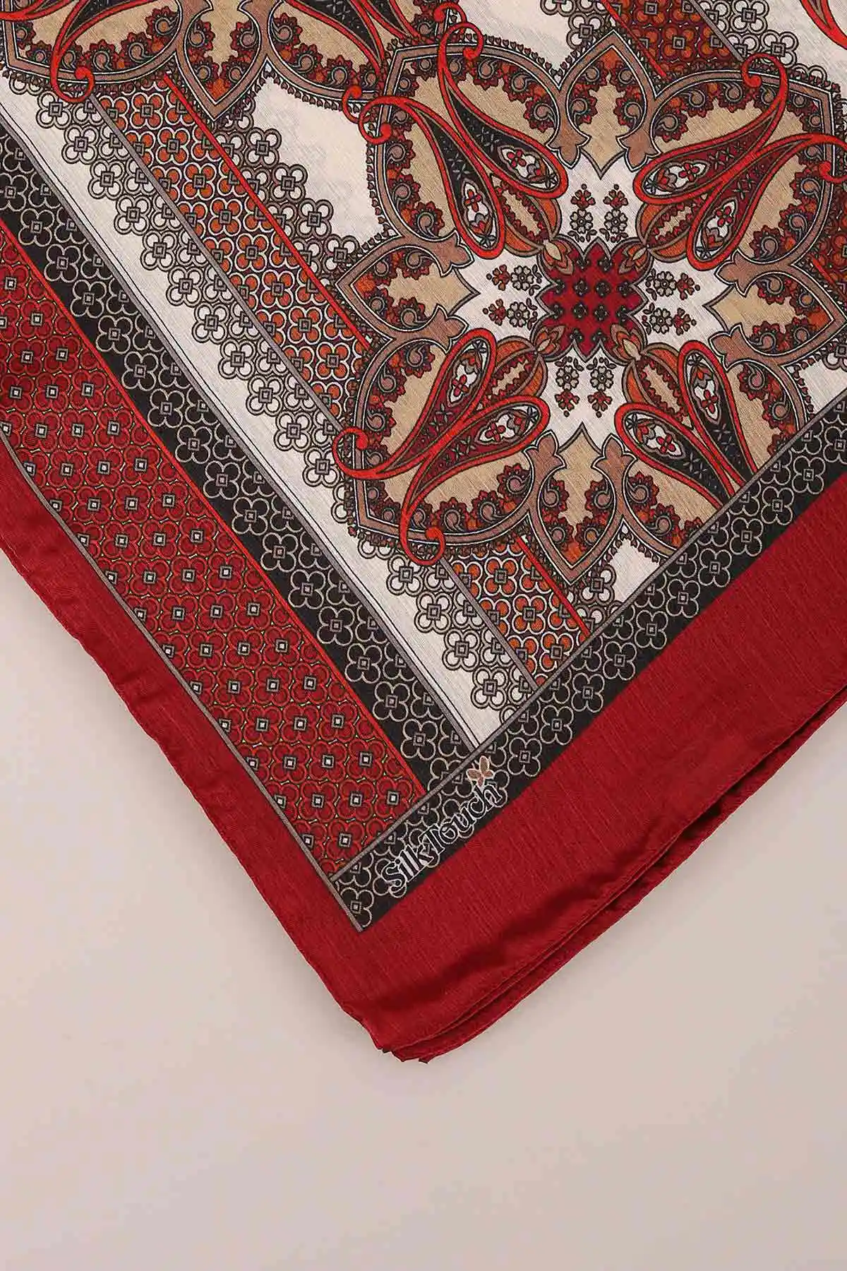 Bordo 75x190 Desenli İdol Şal 431957