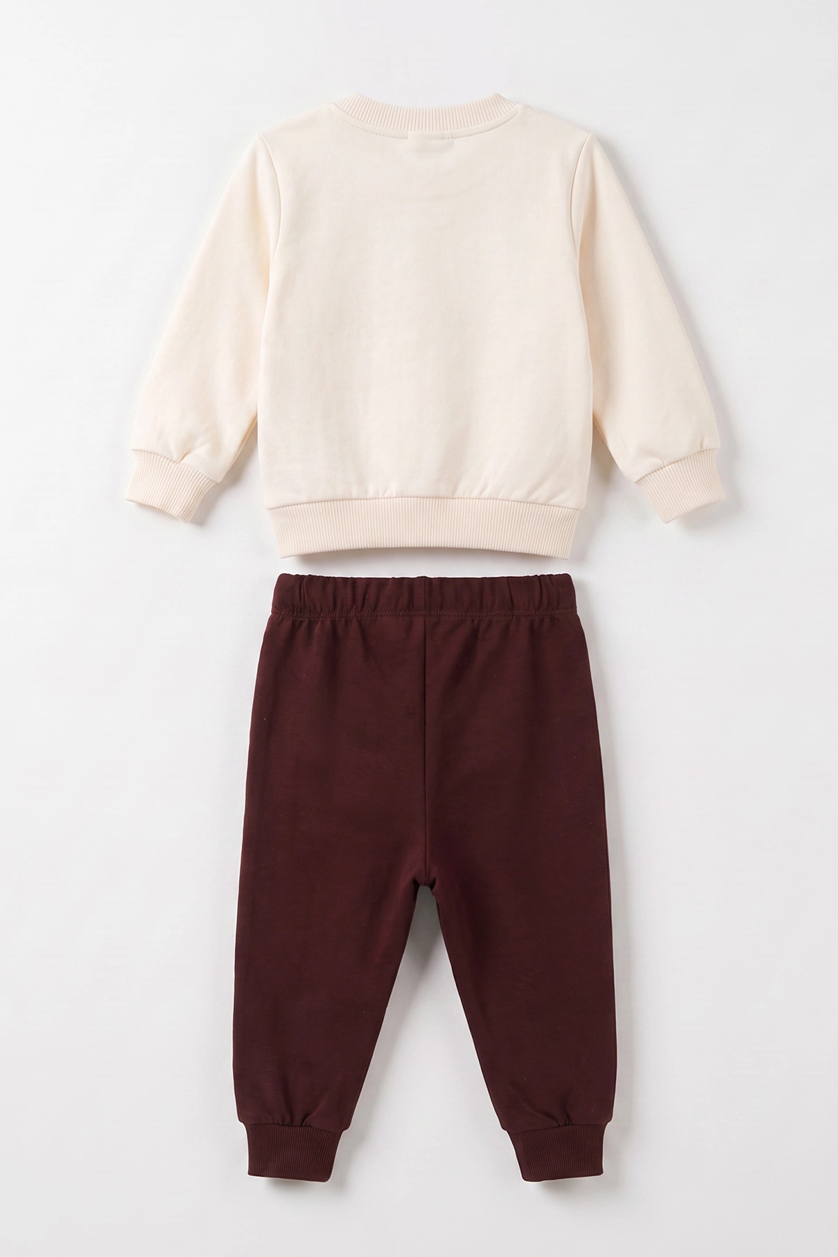 Bordo (9-24 Ay) Baskılı Ponpon Detaylı  Kız Bebek Takım 476165