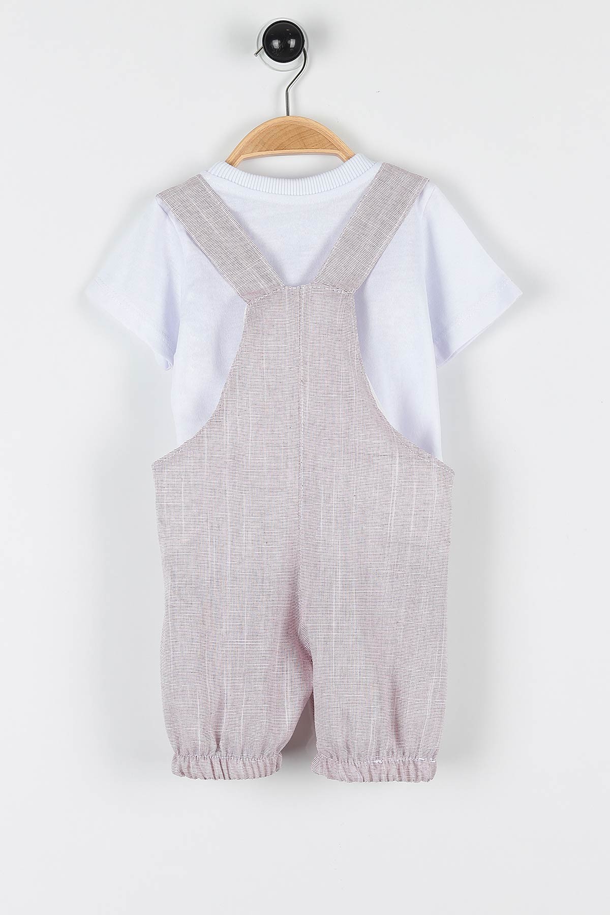 Bordo (9-24 Ay) Hayvan Nakışlı Düğmeli  Erkek  Bebe Takım 169454