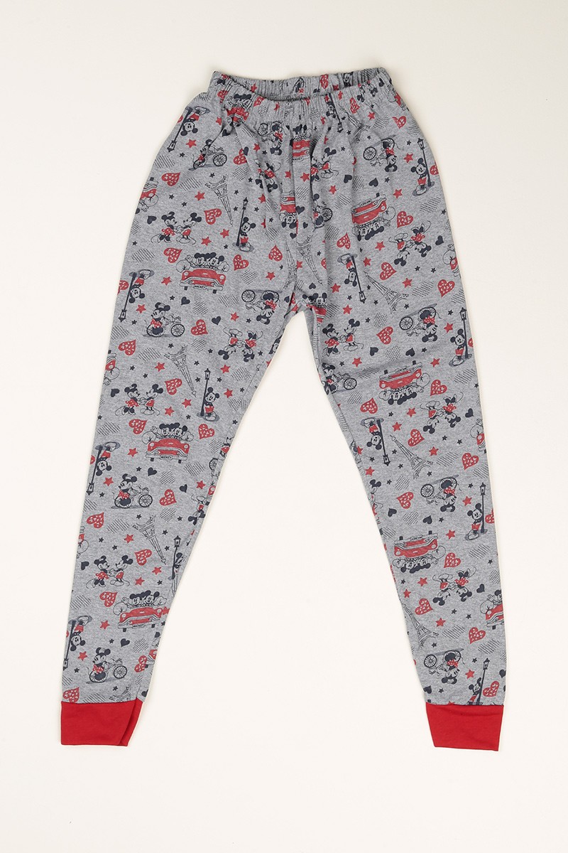 Bordo Baskılı Kız Çocuk Pijama Takımı 77937