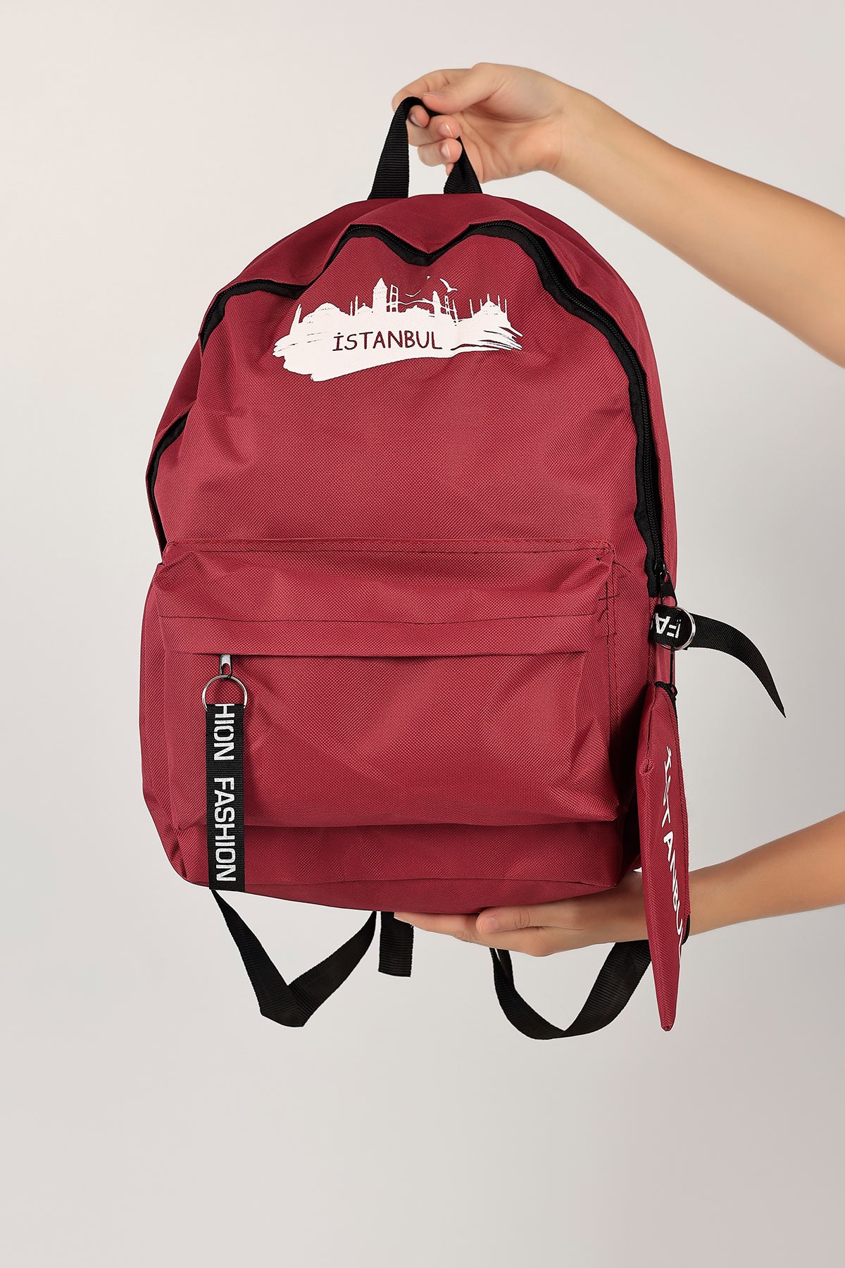 Bordo Baskılı Sırt Çantası 118947