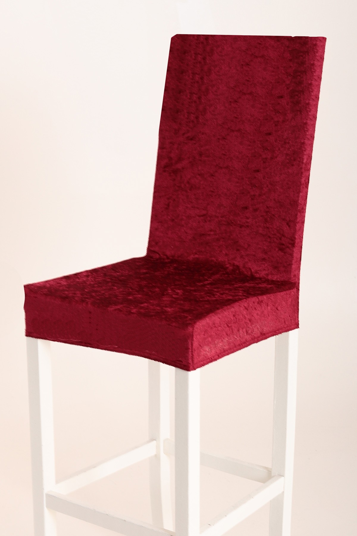 Bordo Kadife 6'lı Sandalye KIlıfı 211238