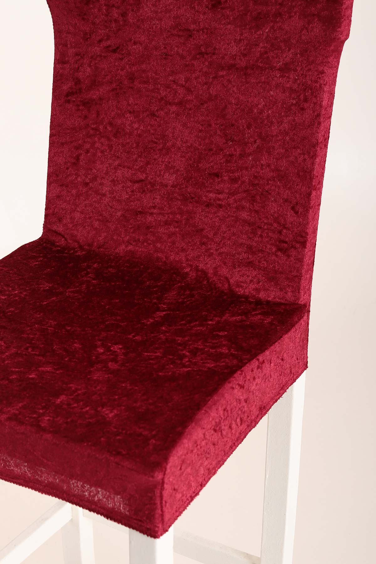 Bordo Kadife 6'lı Sandalye KIlıfı 211238