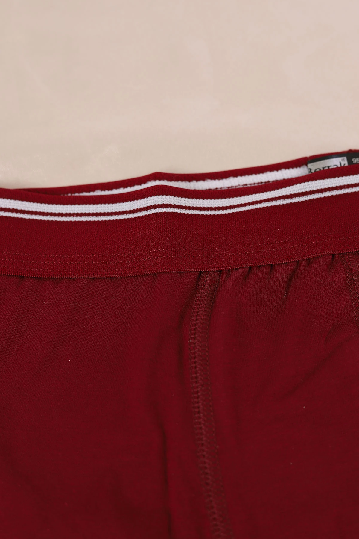 Bordo Berrak Likralı Elastan Kumaş Erkek Boxer 370494