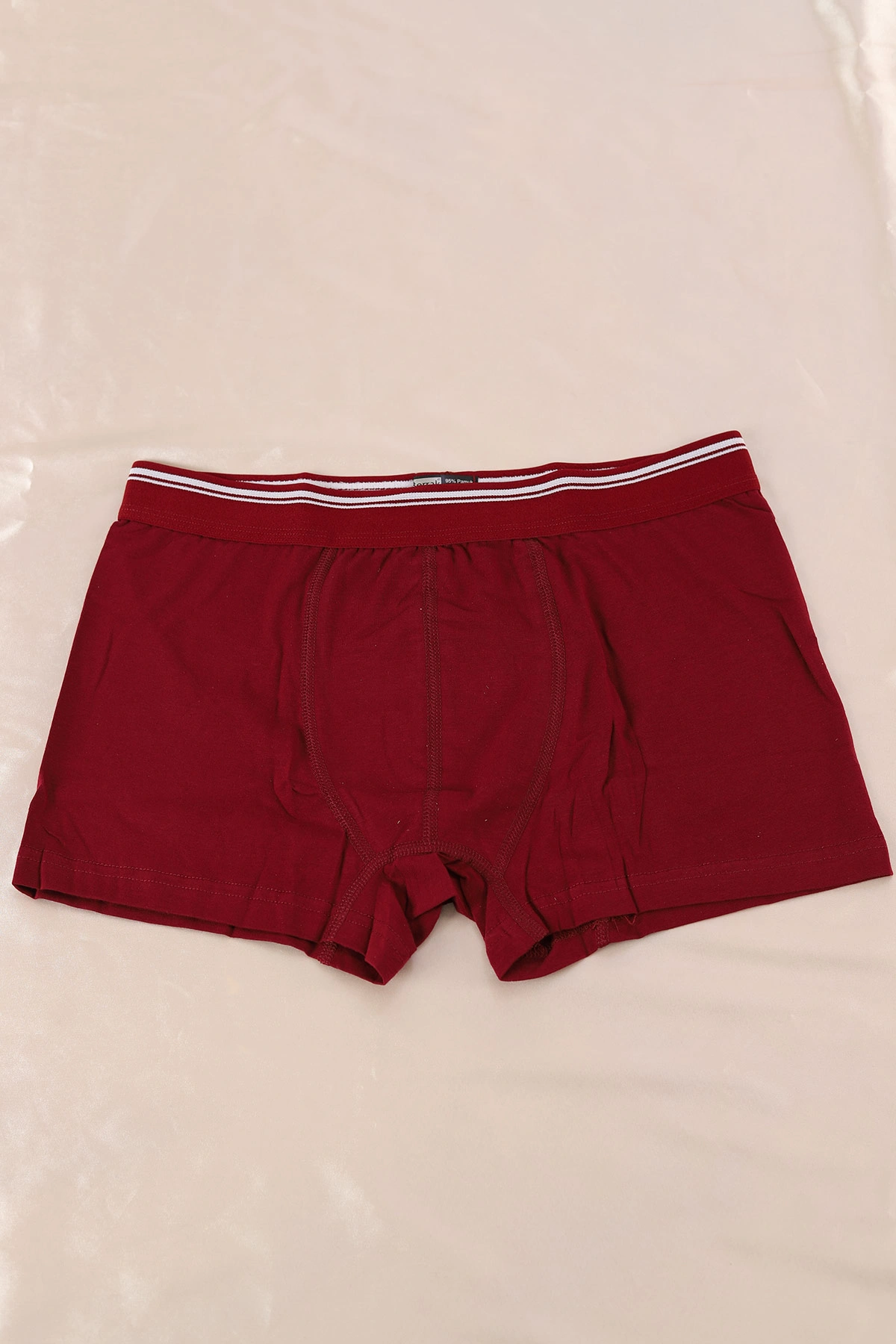 Bordo Berrak Likralı Elastan Kumaş Erkek Boxer 370494
