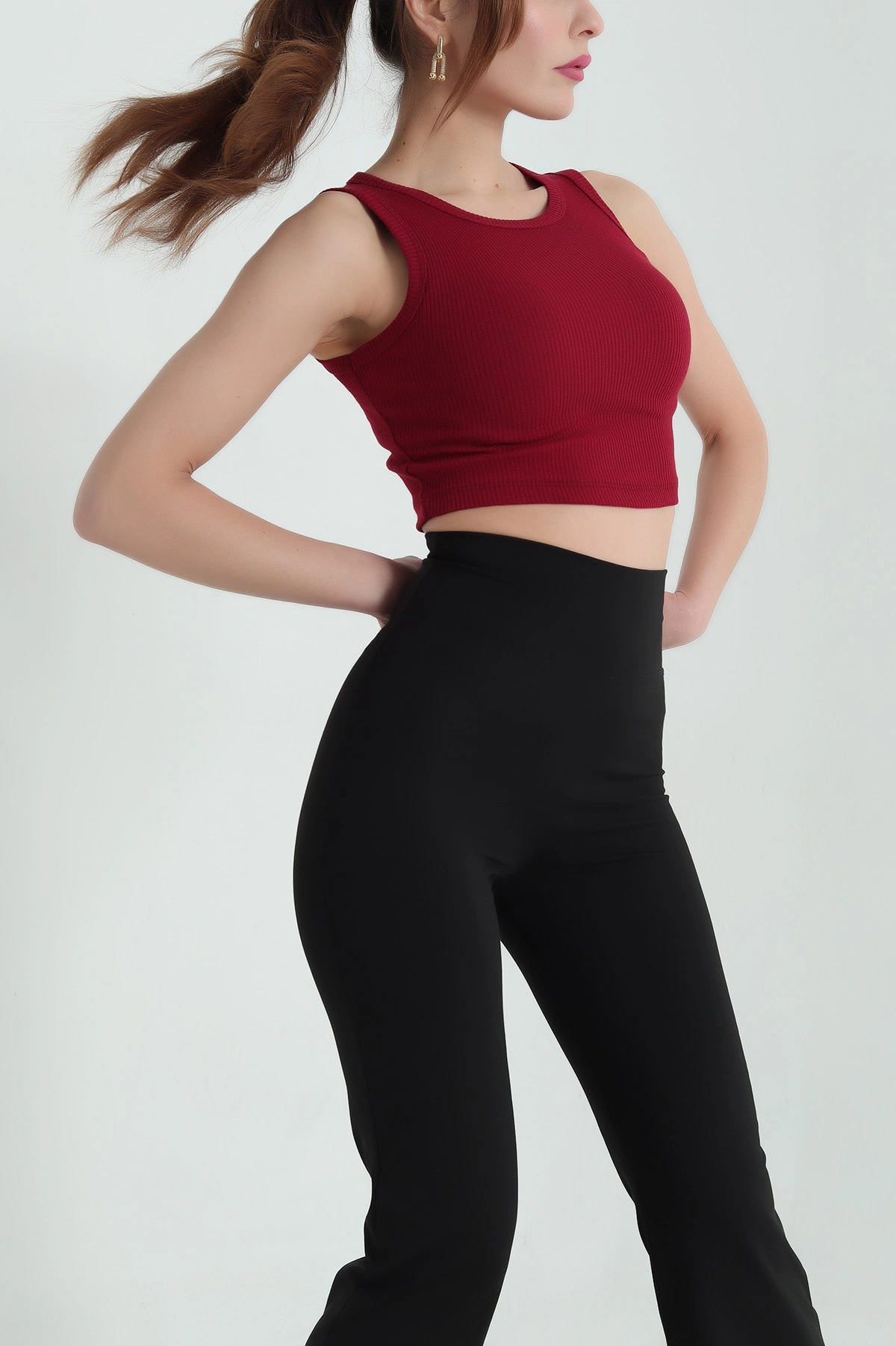 Bordo Bisiklet Yaka Crop Atlet 336799