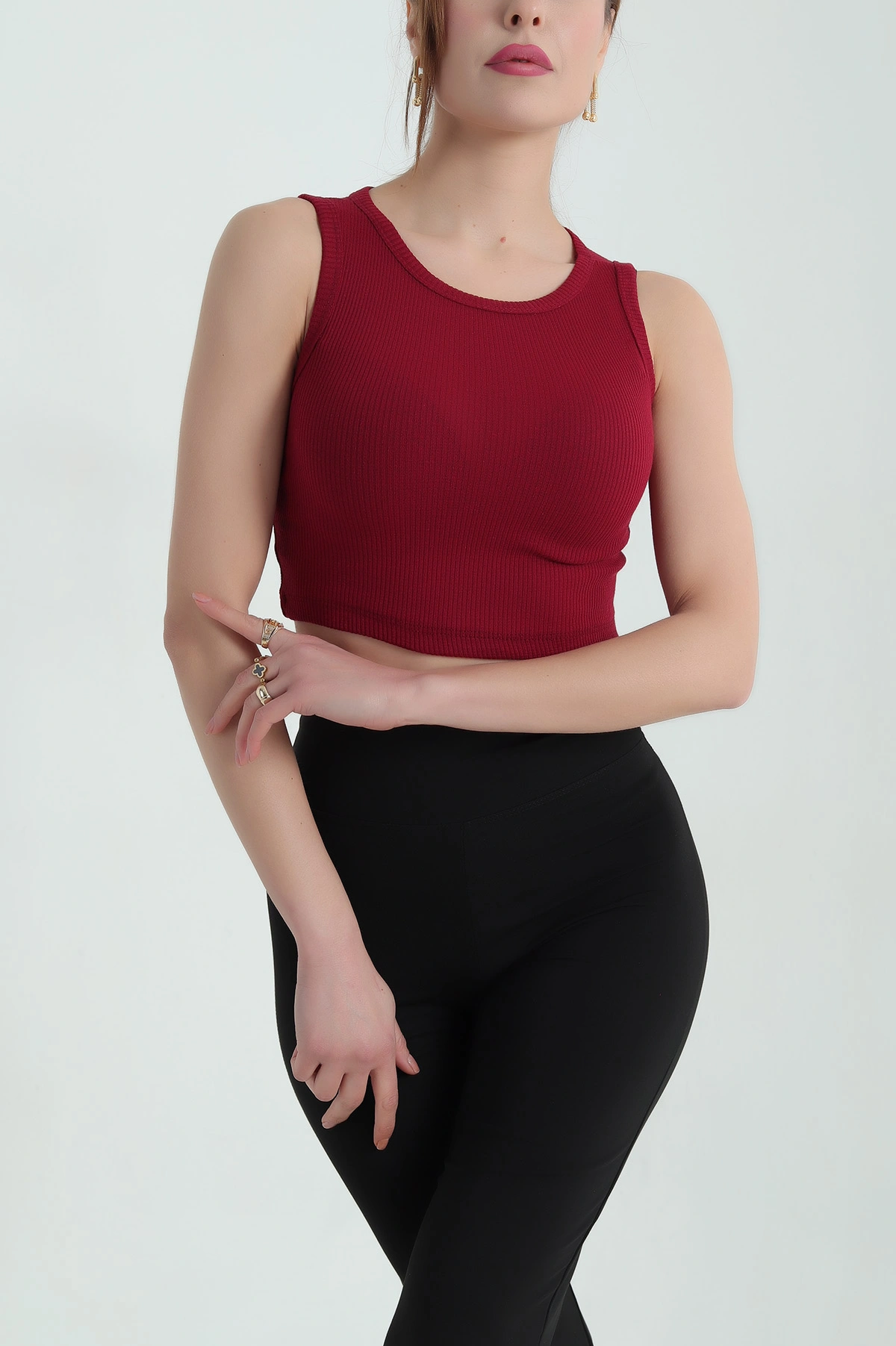 Bordo Bisiklet Yaka Crop Atlet 336799