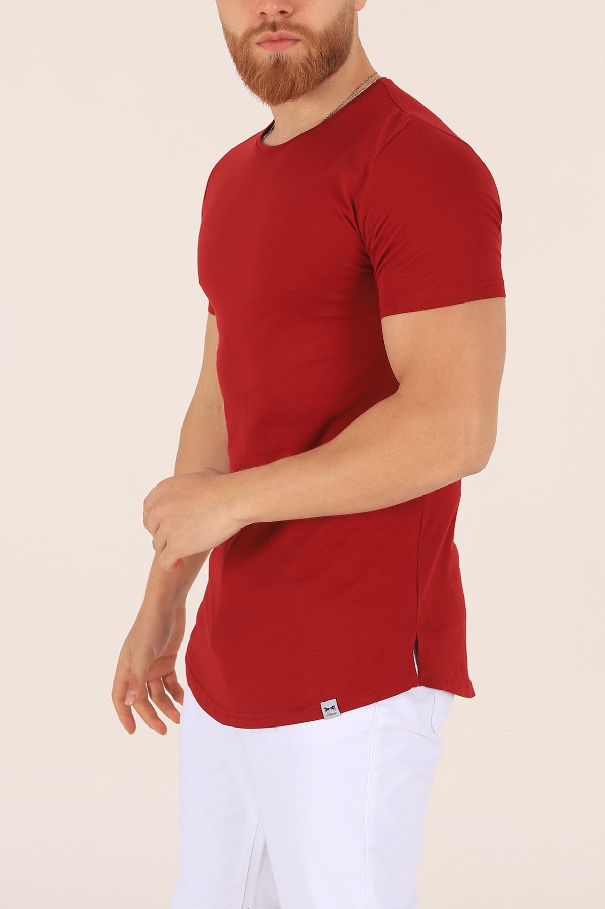 Bordo Sırt Dikişli Erkek Tişört 169762