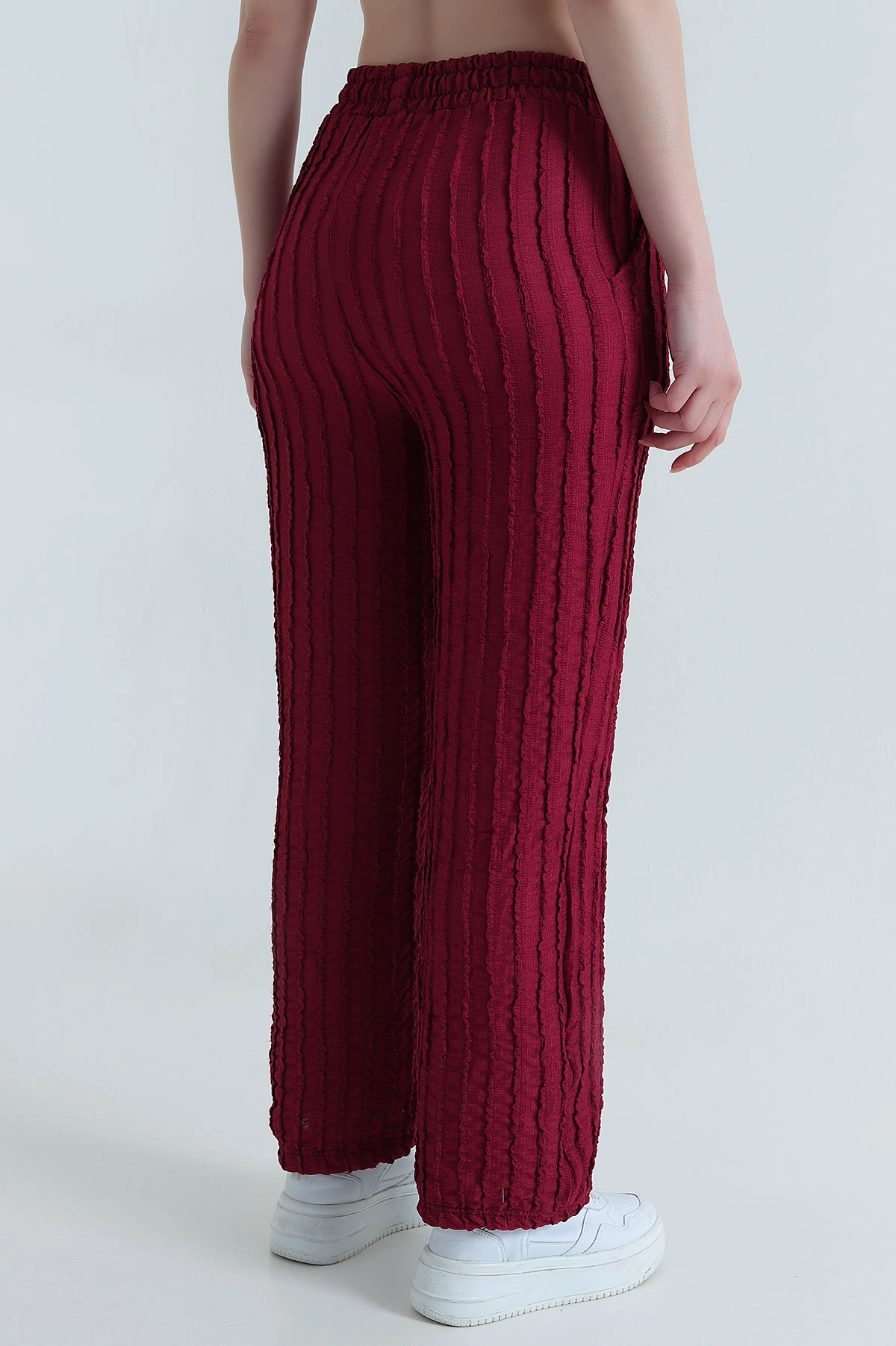 Bordo Bol Paça Toscana Kadın Pantolon 469934