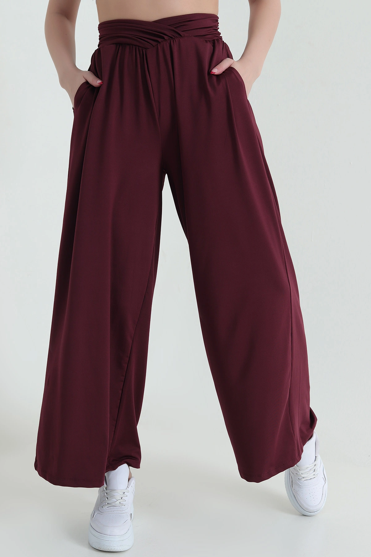 Bordo Cepli Likralı Oysho Kadın Pantolon 433523