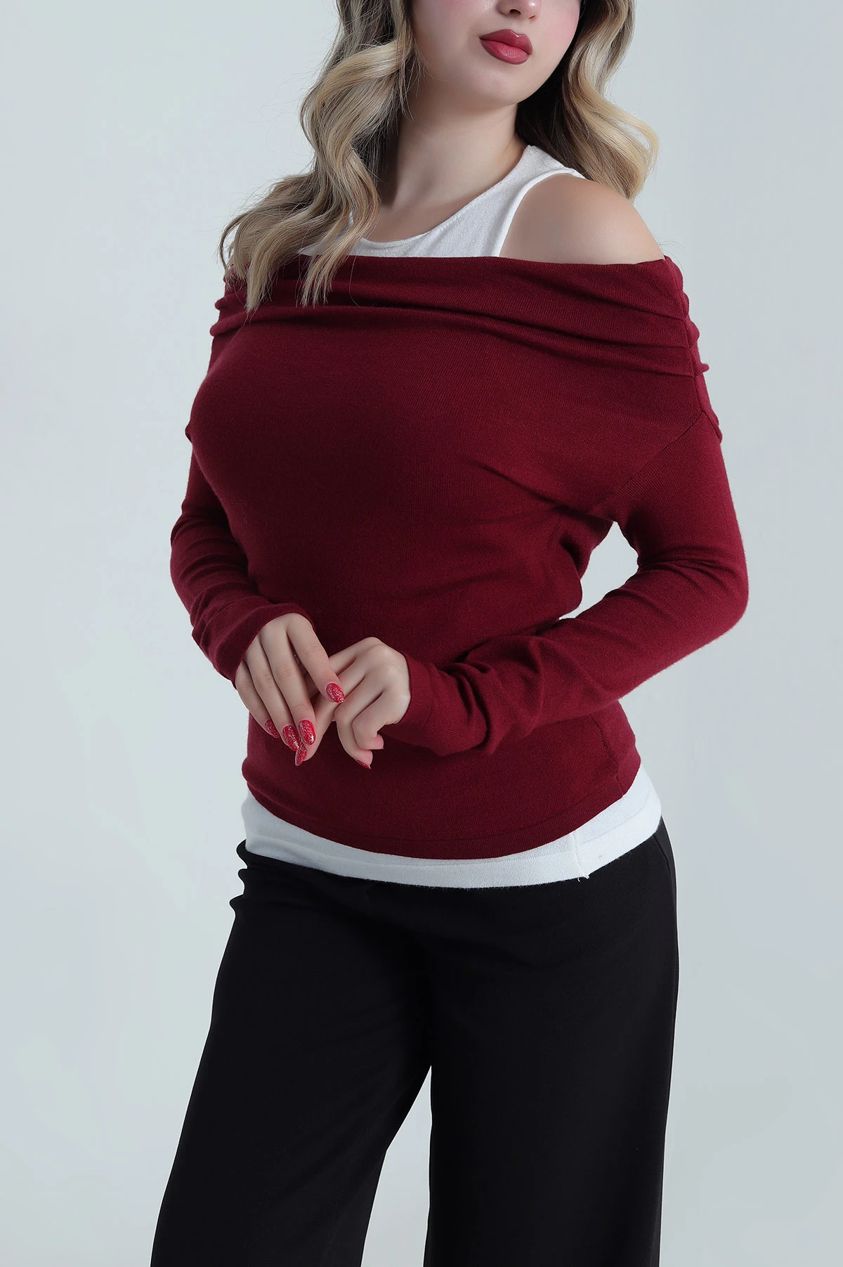 Bordo Cospan Madonna Kadın İkili Takım 485331
