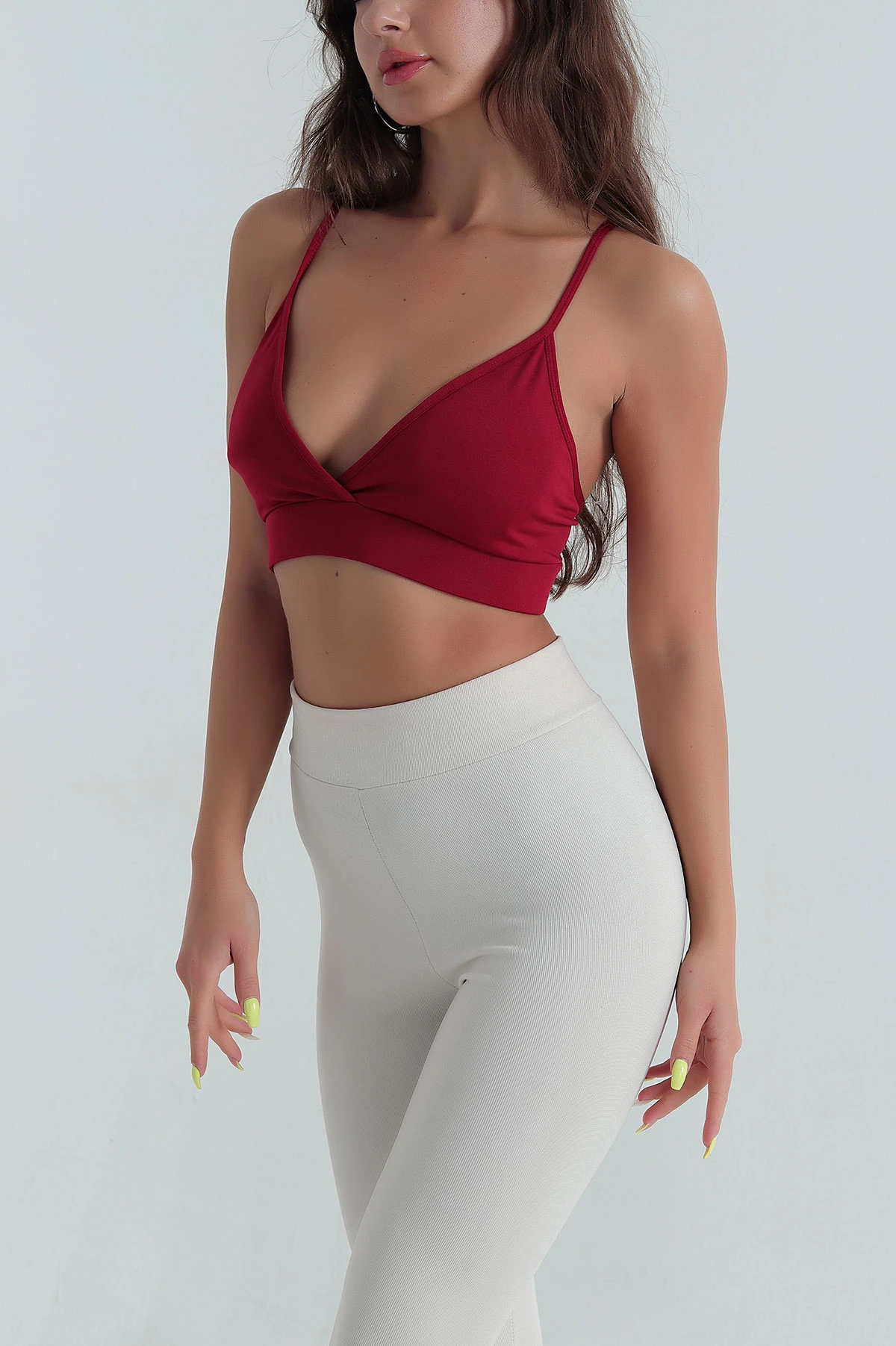 Bordo Destekli İp Askılı Kadın Büstiyer 391338