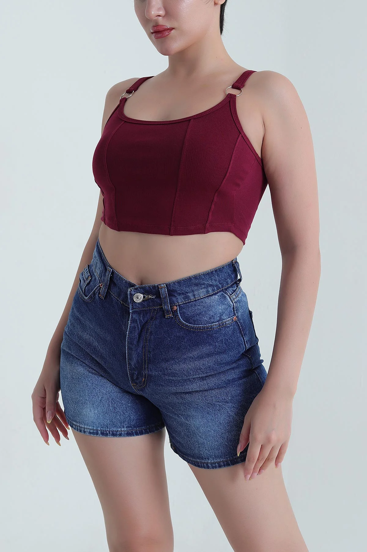 Bordo Destekli Ribana Kadın Büstiyer 470264