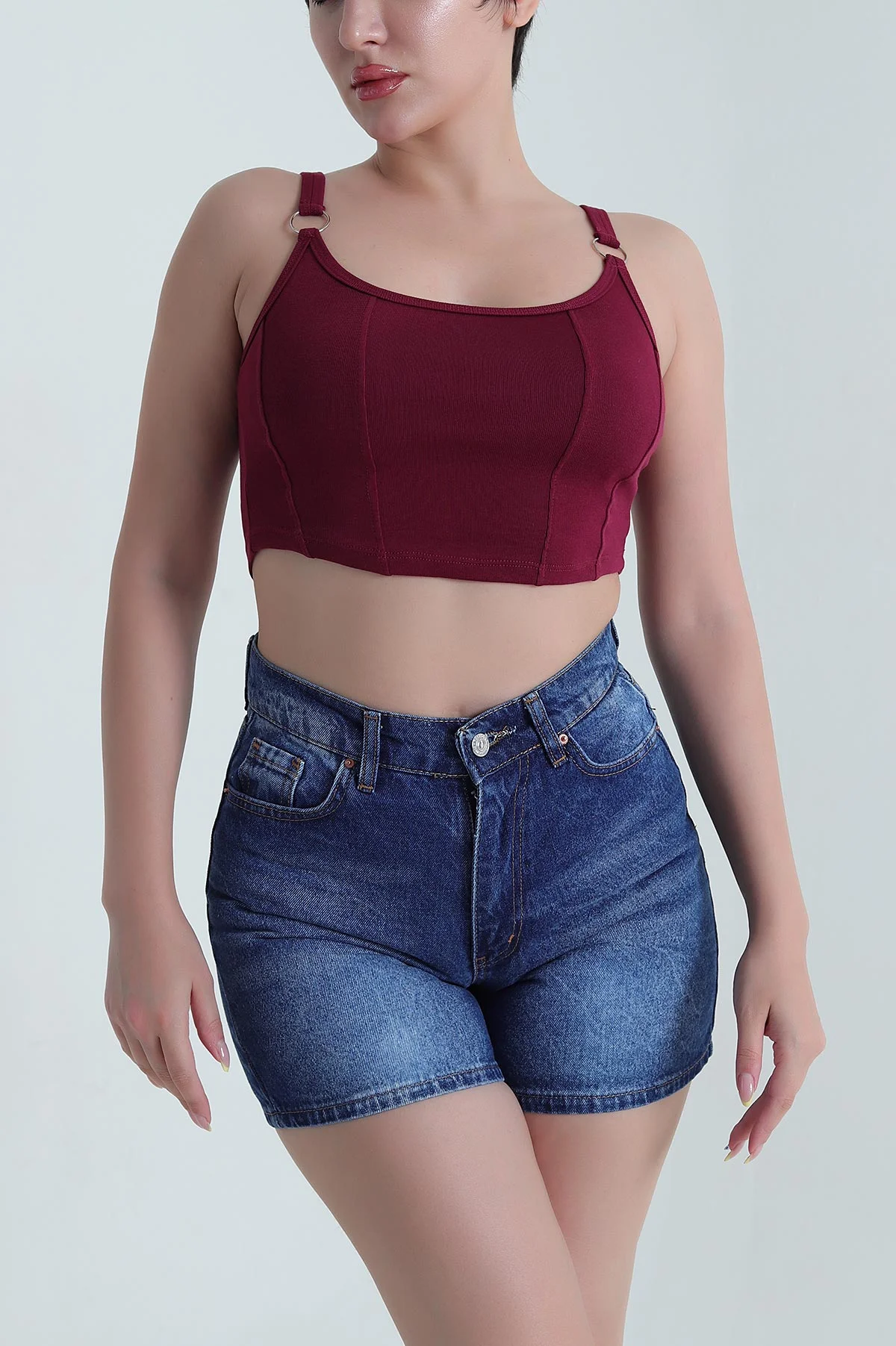 Bordo Destekli Ribana Kadın Büstiyer 470264