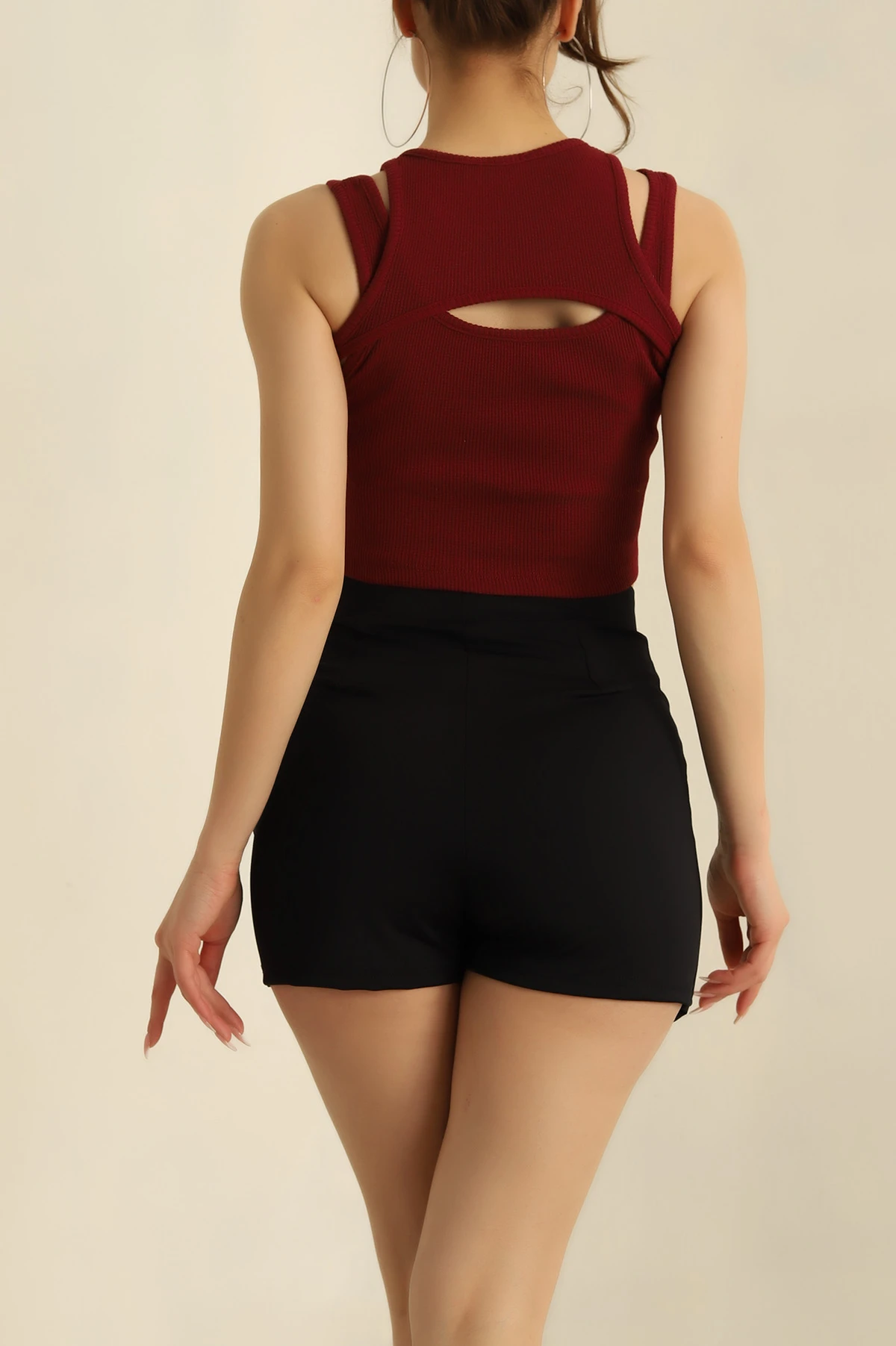 Bordo Bolero Tasarım Bluz 262518