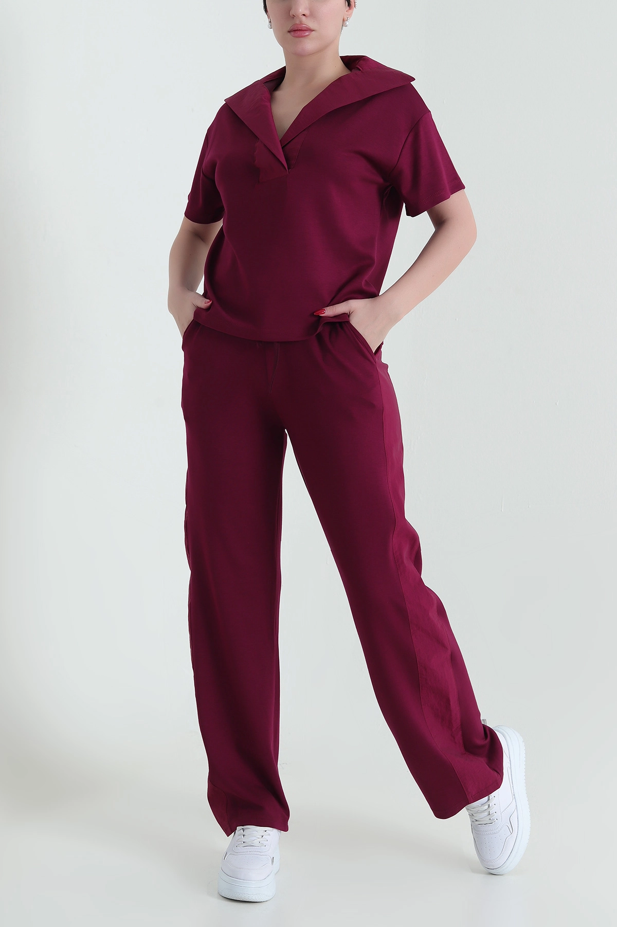 Bordo Garnili Oysho Kadın İkili Takım 429995
