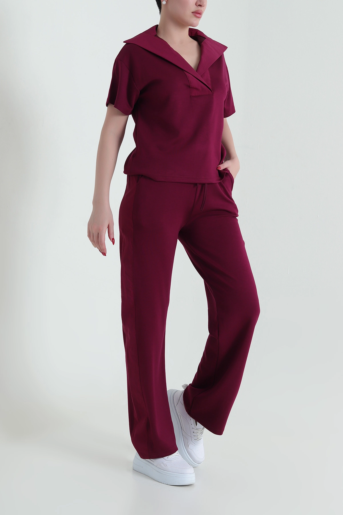 Bordo Garnili Oysho Kadın İkili Takım 429995