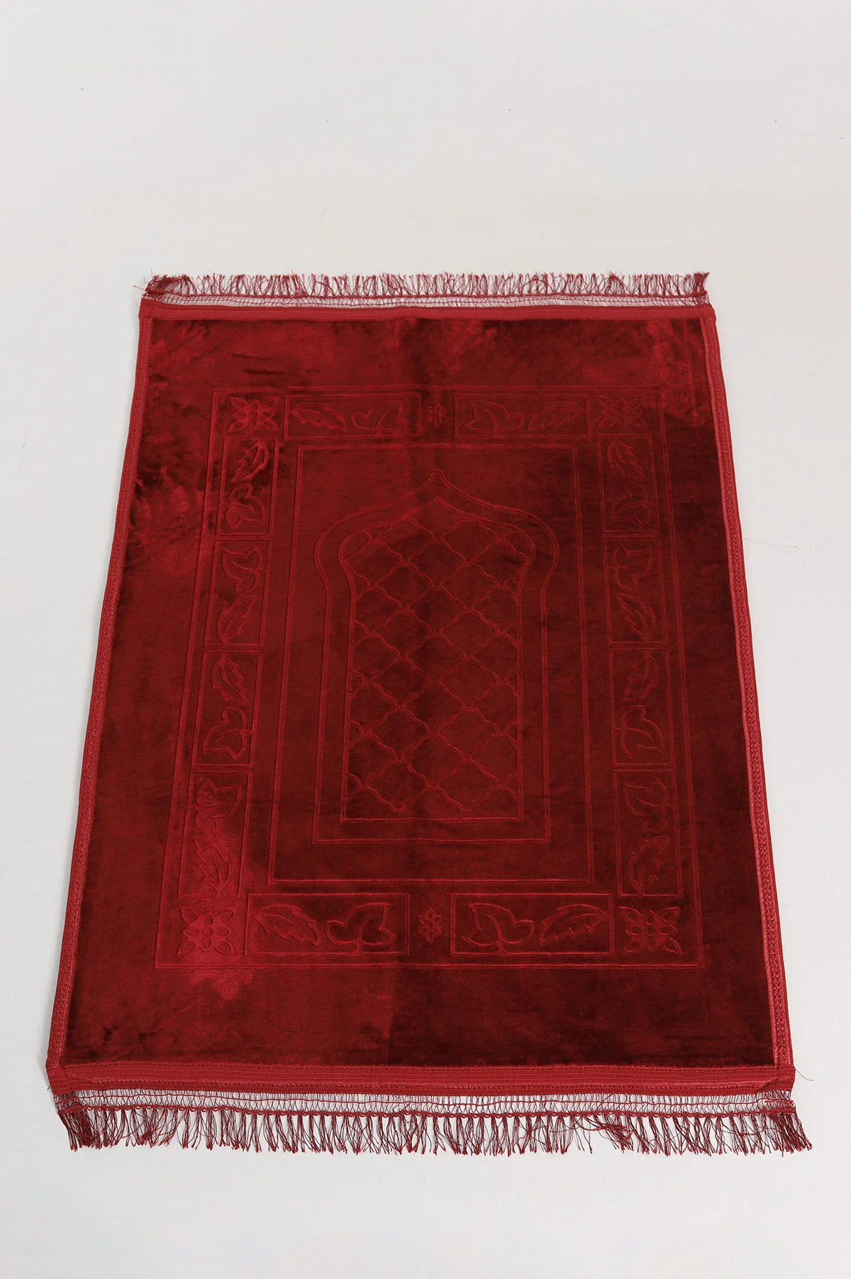 Bordo Kaymaz Taban Çantalı Seccade 335831