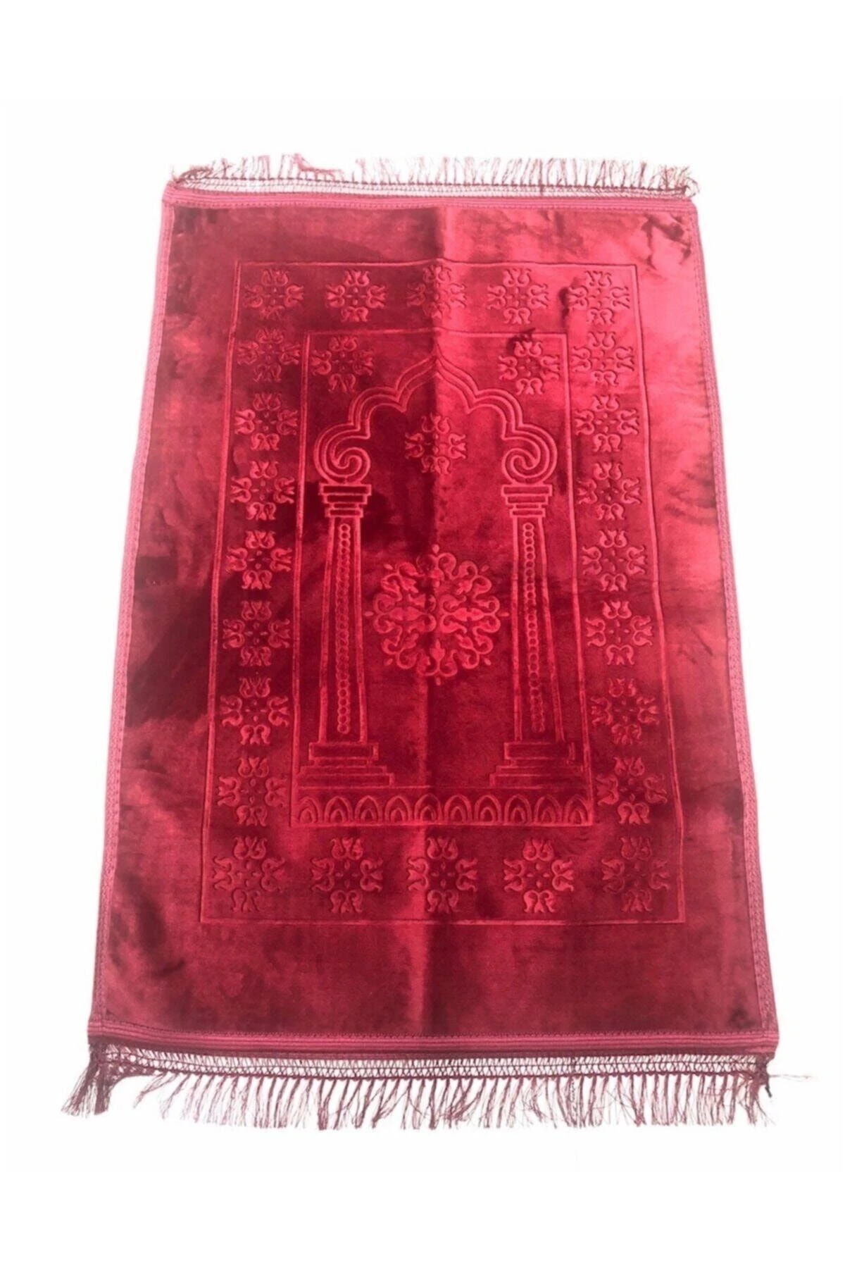 Bordo Kaymaz Taban Çantalı Seccade 338072