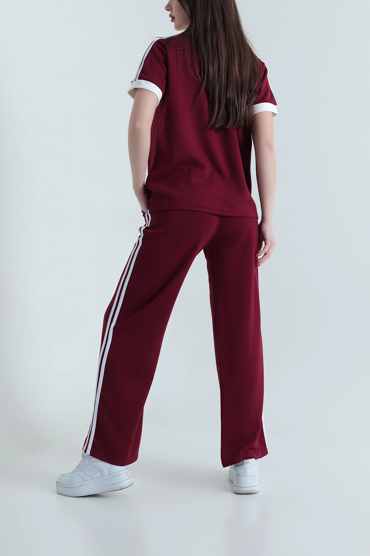 Bordo Likralı Bel Lastikli Oysho Kadın İkili Takım 442424