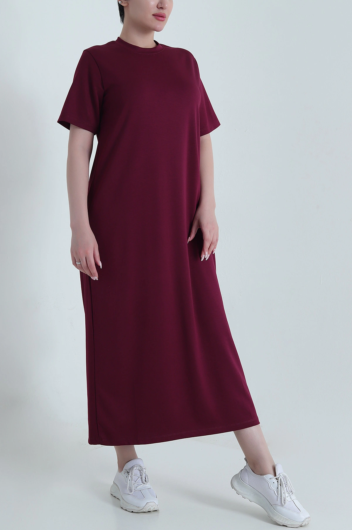 Bordo Likralı Oysho Kadın Elbise 461584