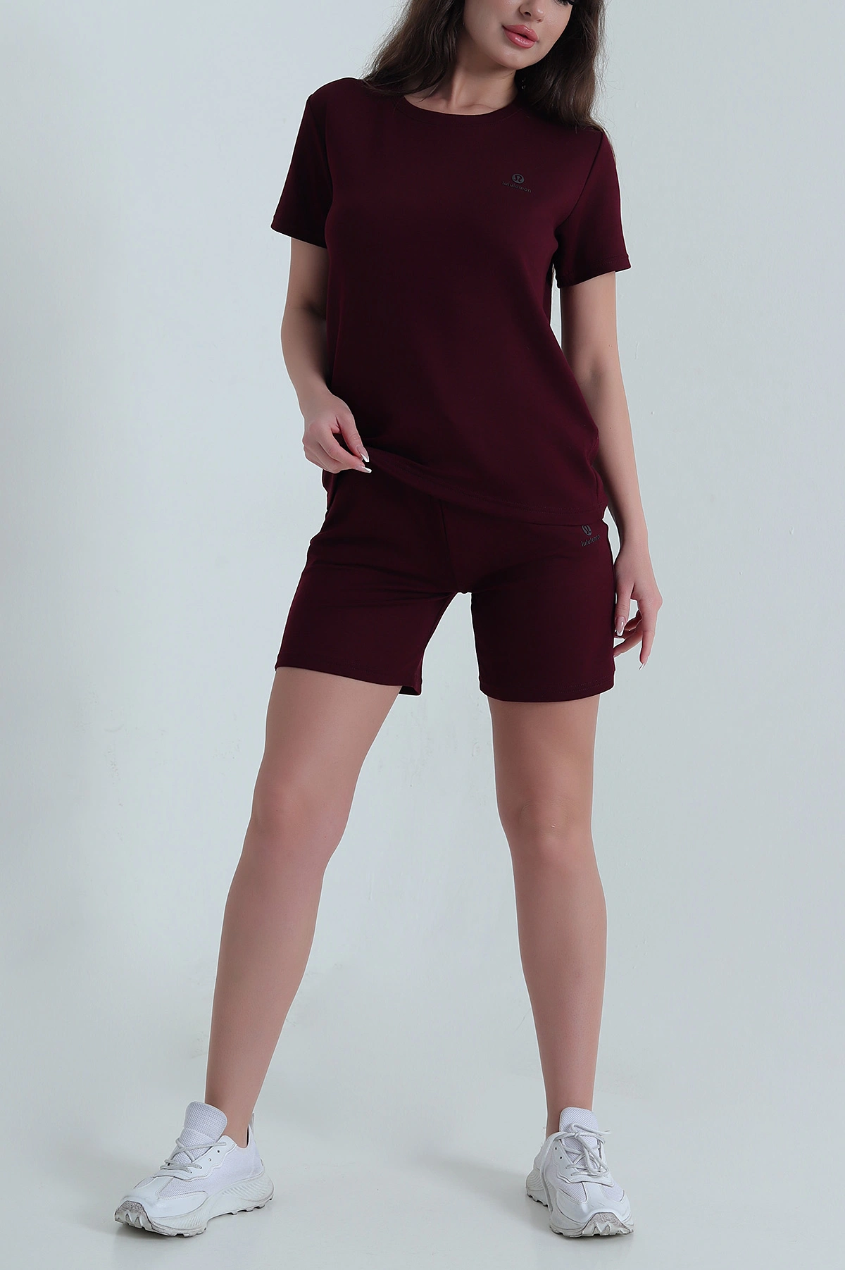 Bordo Likralı Oysho Kadın İkili Takım 459209