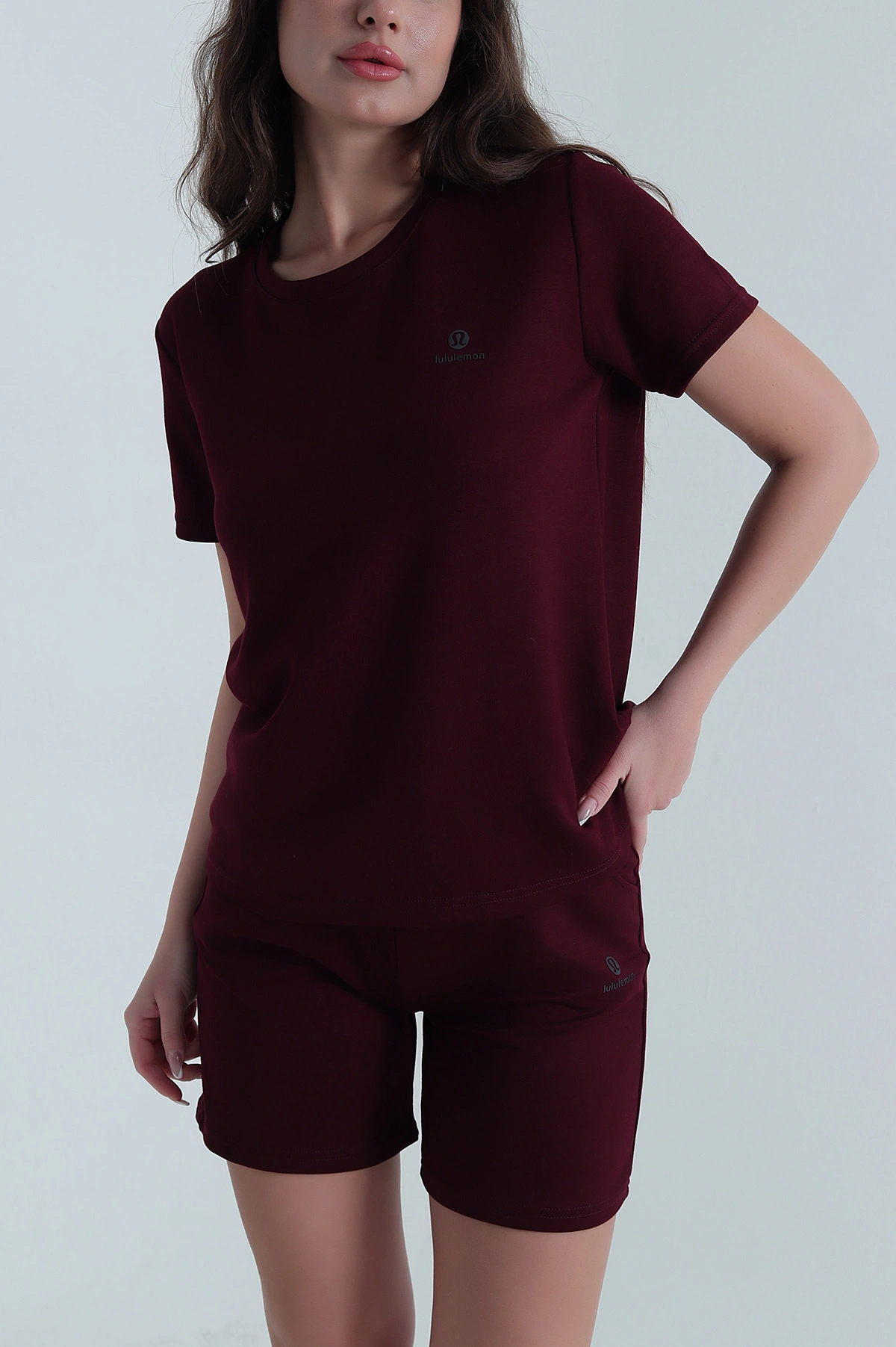 Bordo Likralı Oysho Kadın İkili Takım 459209