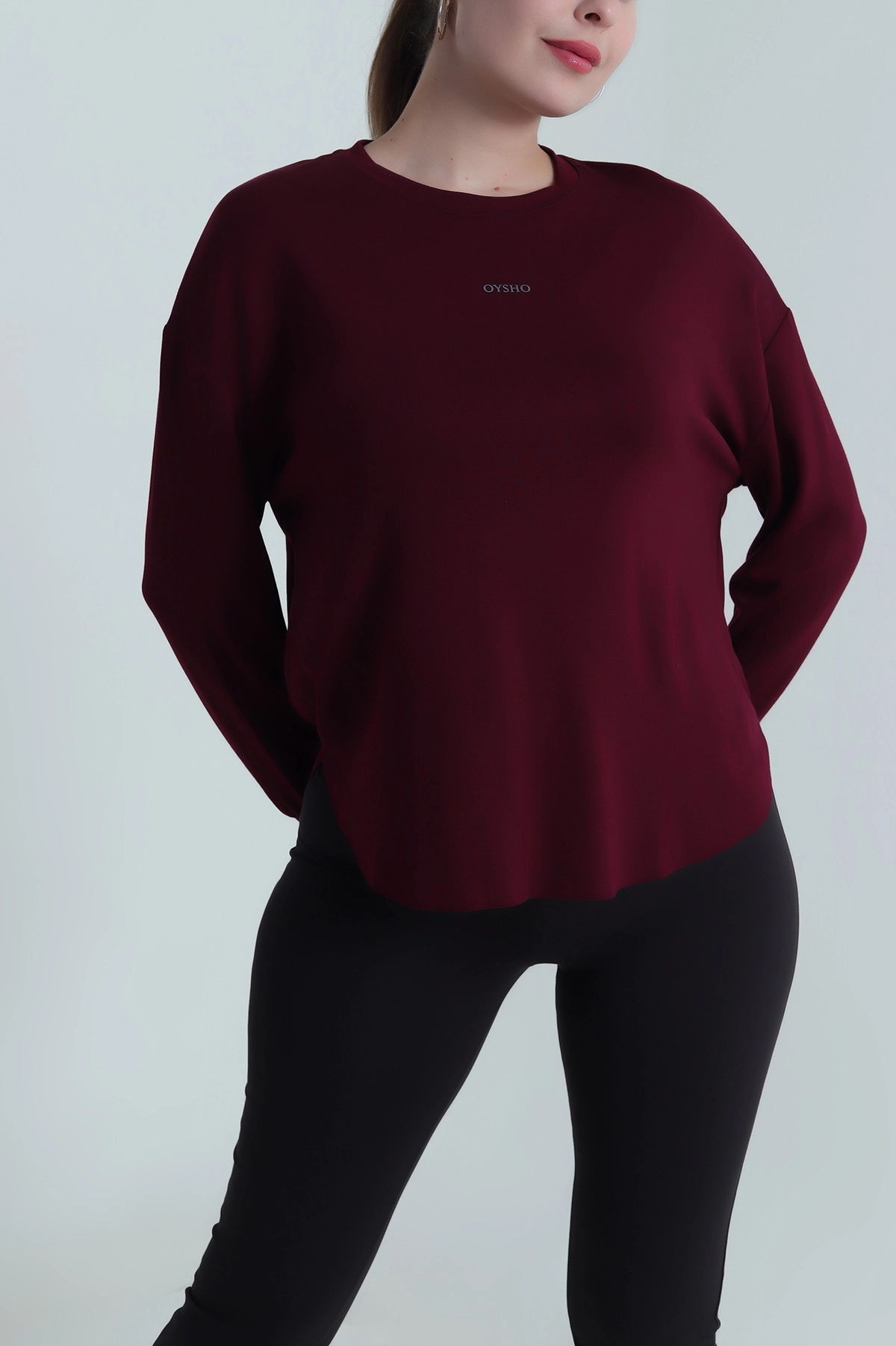 Bordo Likralı Oysho Kadın Sweat 486380