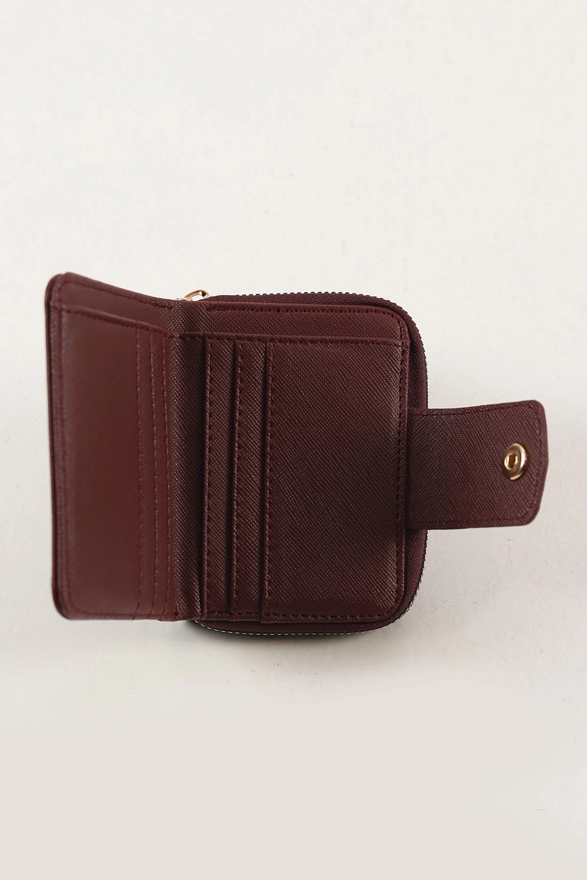 Bordo Mıknatıs Kapaklı Kadın Cüzdan 451858
