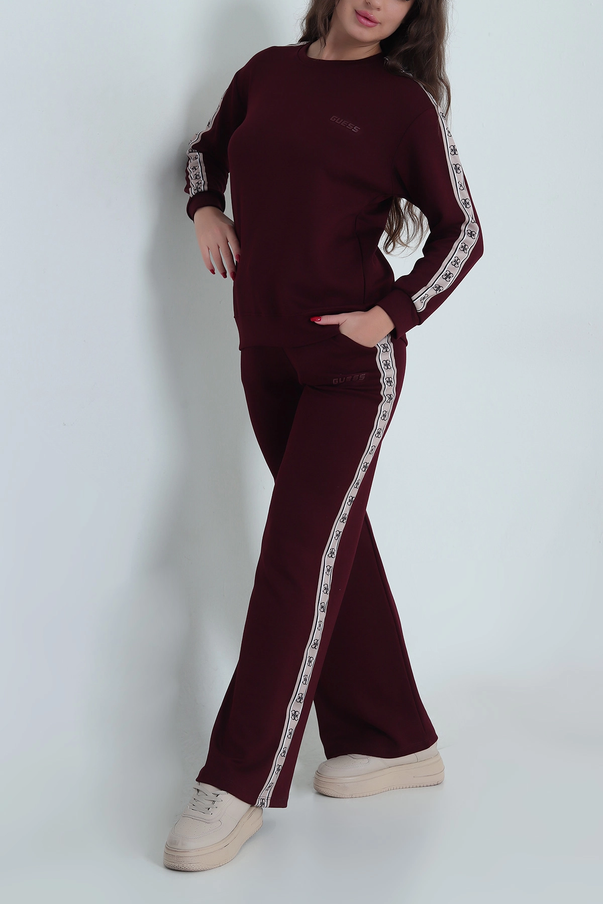 Bordo Modal Kadın İkili Takım 493136
