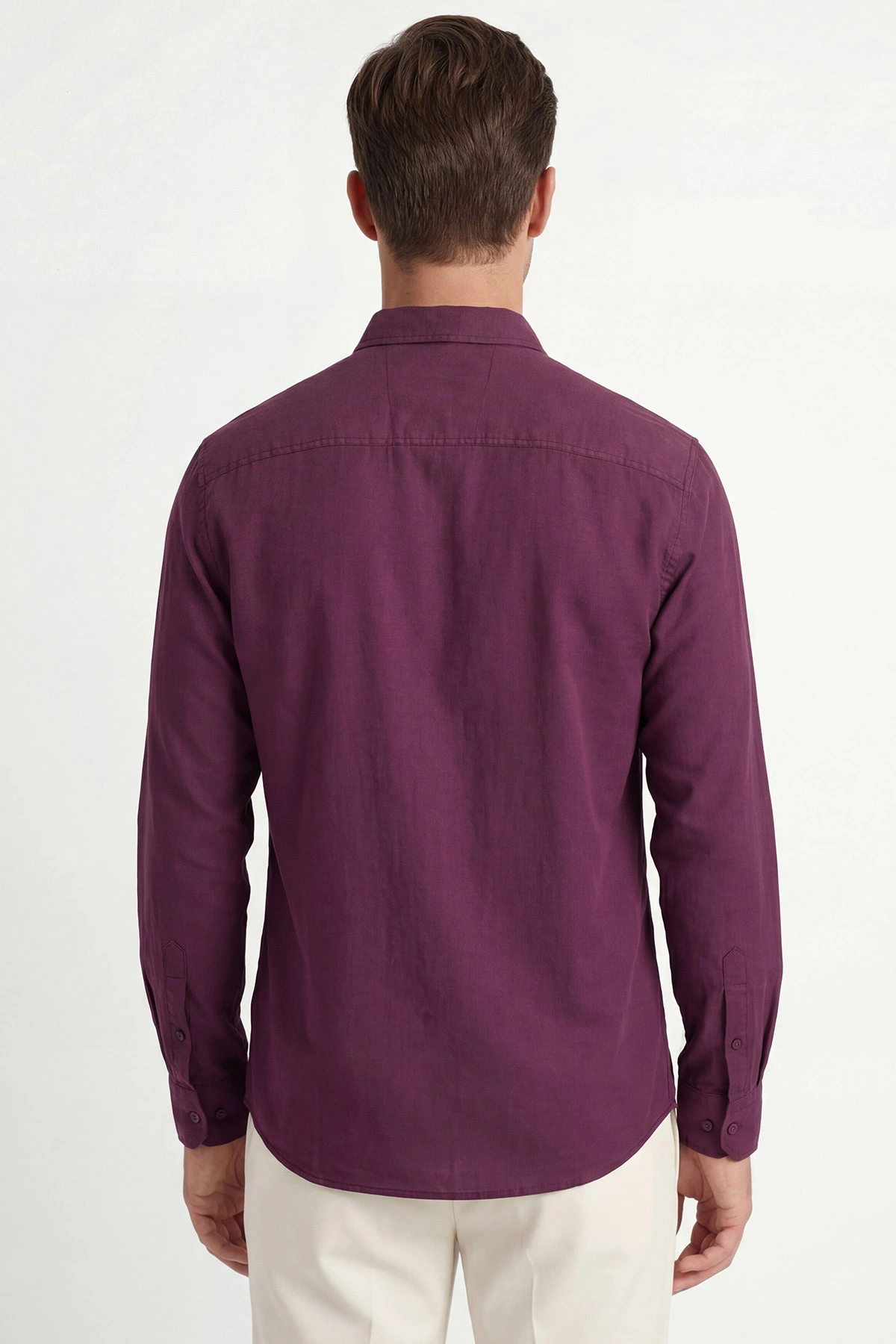 Bordo Modal Kumaş Erkek Gömlek 435806