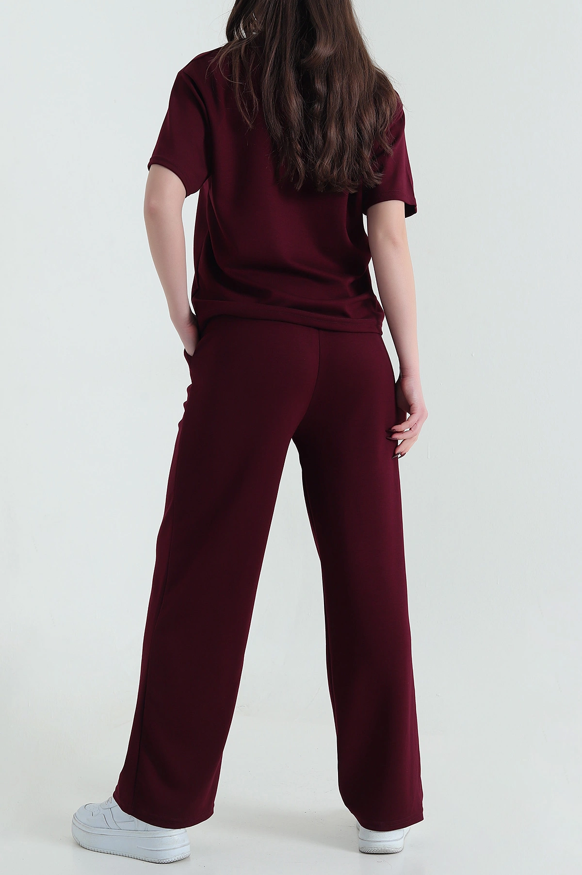 Bordo Oysho Likralı Kadın İkili Takım 434123