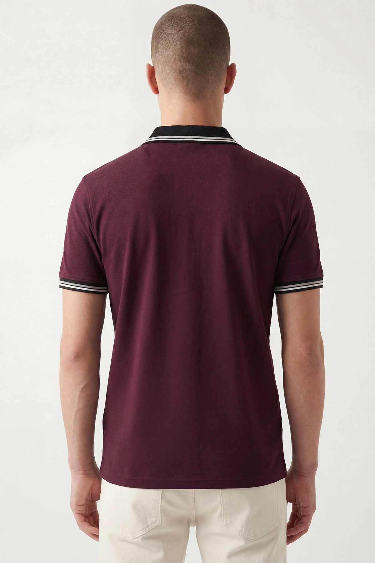 Bordo Polo Yaka Erkek Tişört 435384