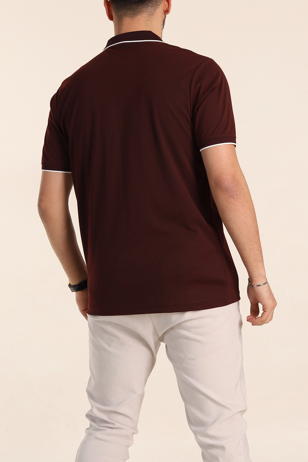 Bordo Regular Fit Polo Yaka Erkek Tişört 338470