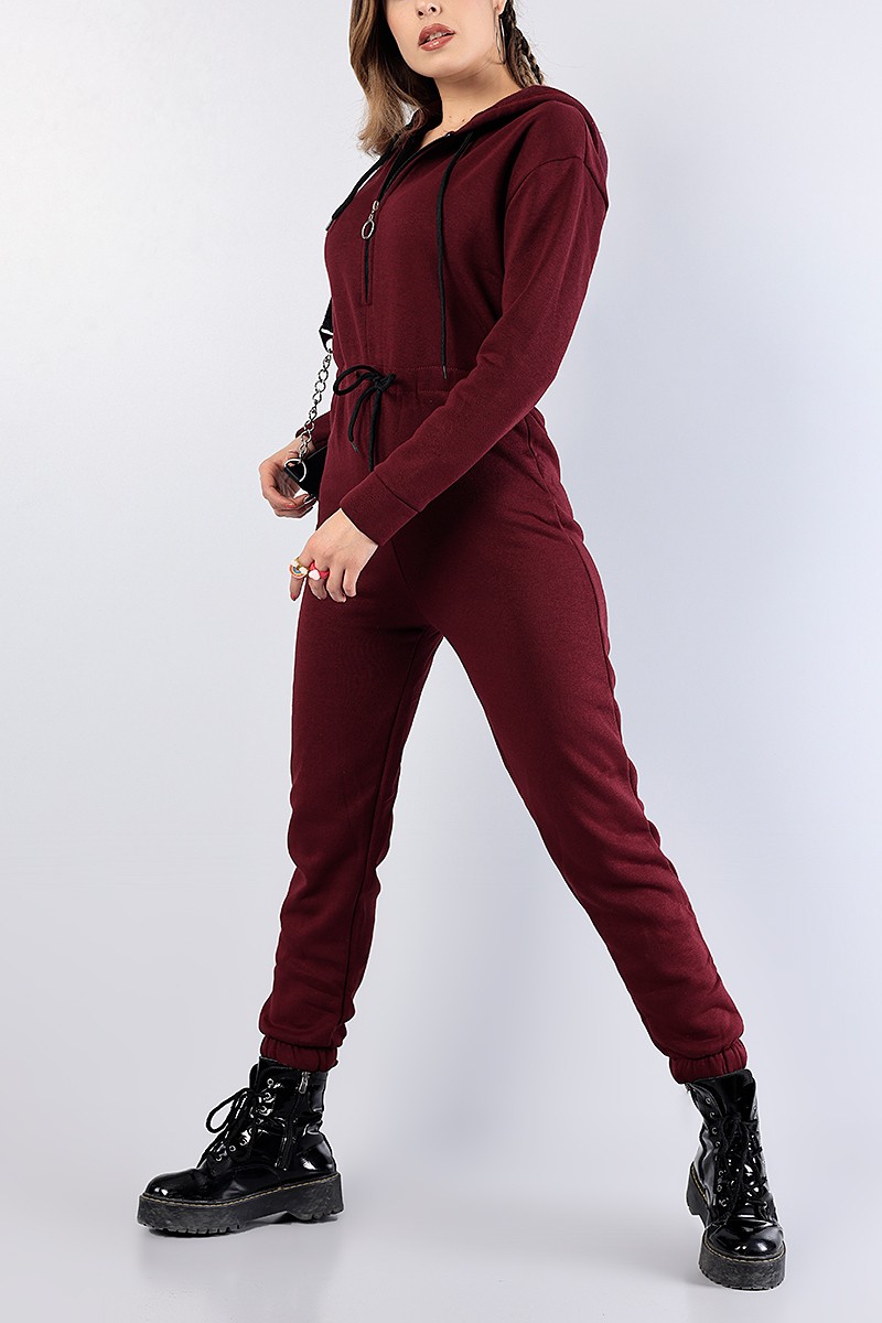 Bordo Şardonlu Bayan Tulum 80832