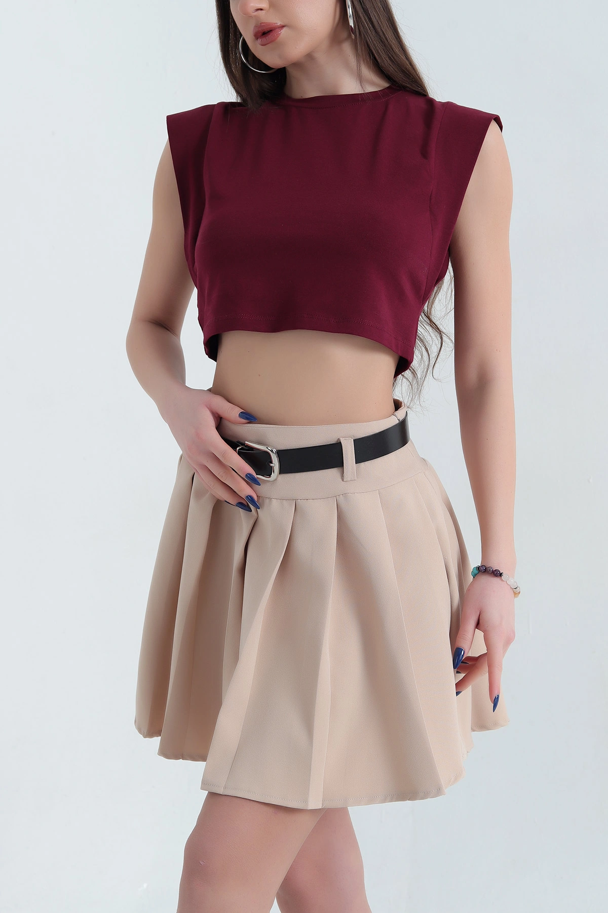 Bordo Süprem Sıfır Kol Tişört 338150