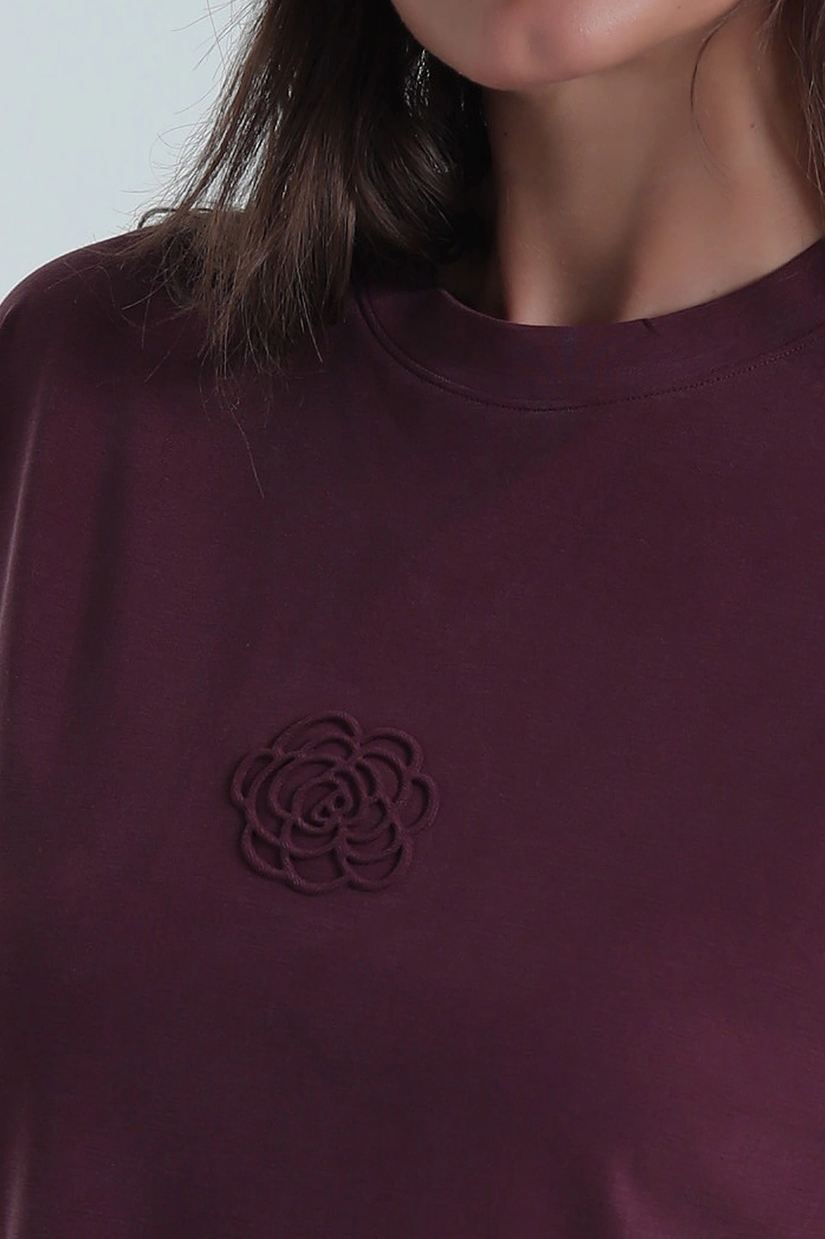 Bordo Tensel Pike Kumaş Şortlu Takım 472621
