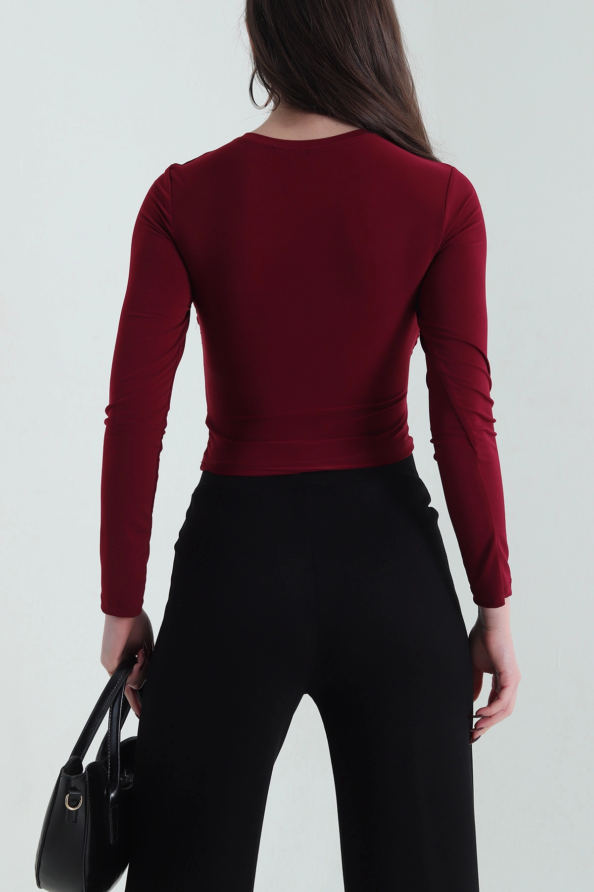 Bordo Tokalı Sandy Kadın Bluz 437343
