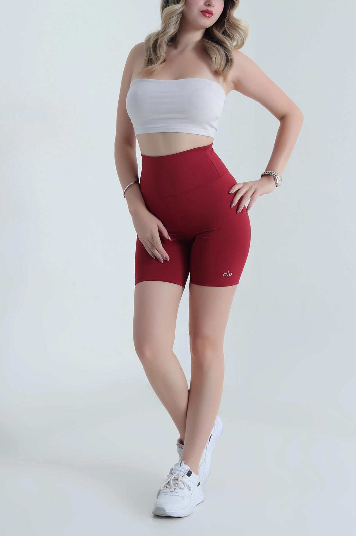 Bordo Yazlık Scuba Kadın Tayt Şort 479443